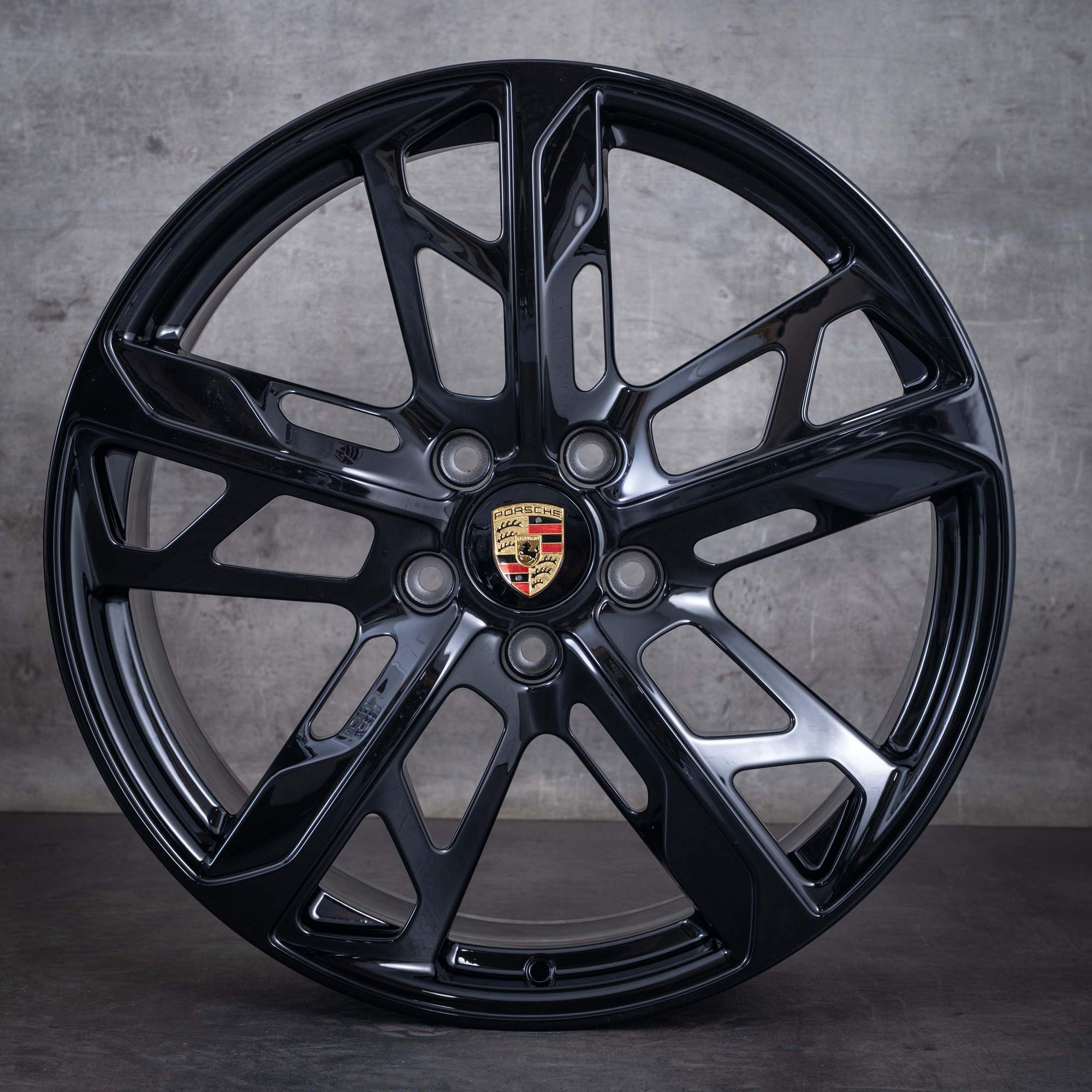 Original Porsche Taycan Felgen 21 Zoll 9J1 I & II 9J1601025AL 9J1601025AM schwarz glanz NEU