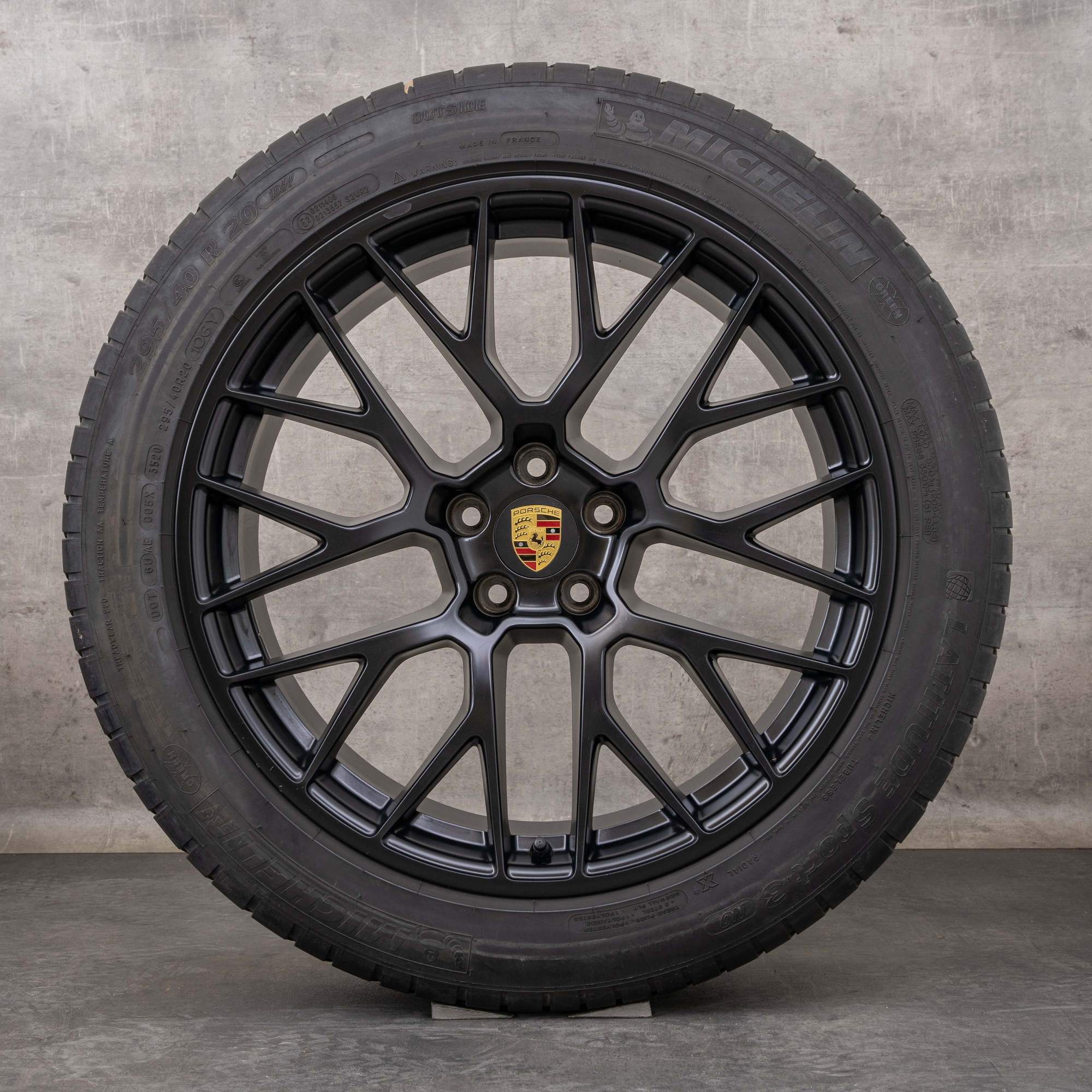 Ruedas de invierno originales Porsche Macan 20 pulgadas I & II llantas RS Spyder 95B601025DS 95B601025DT negro mate