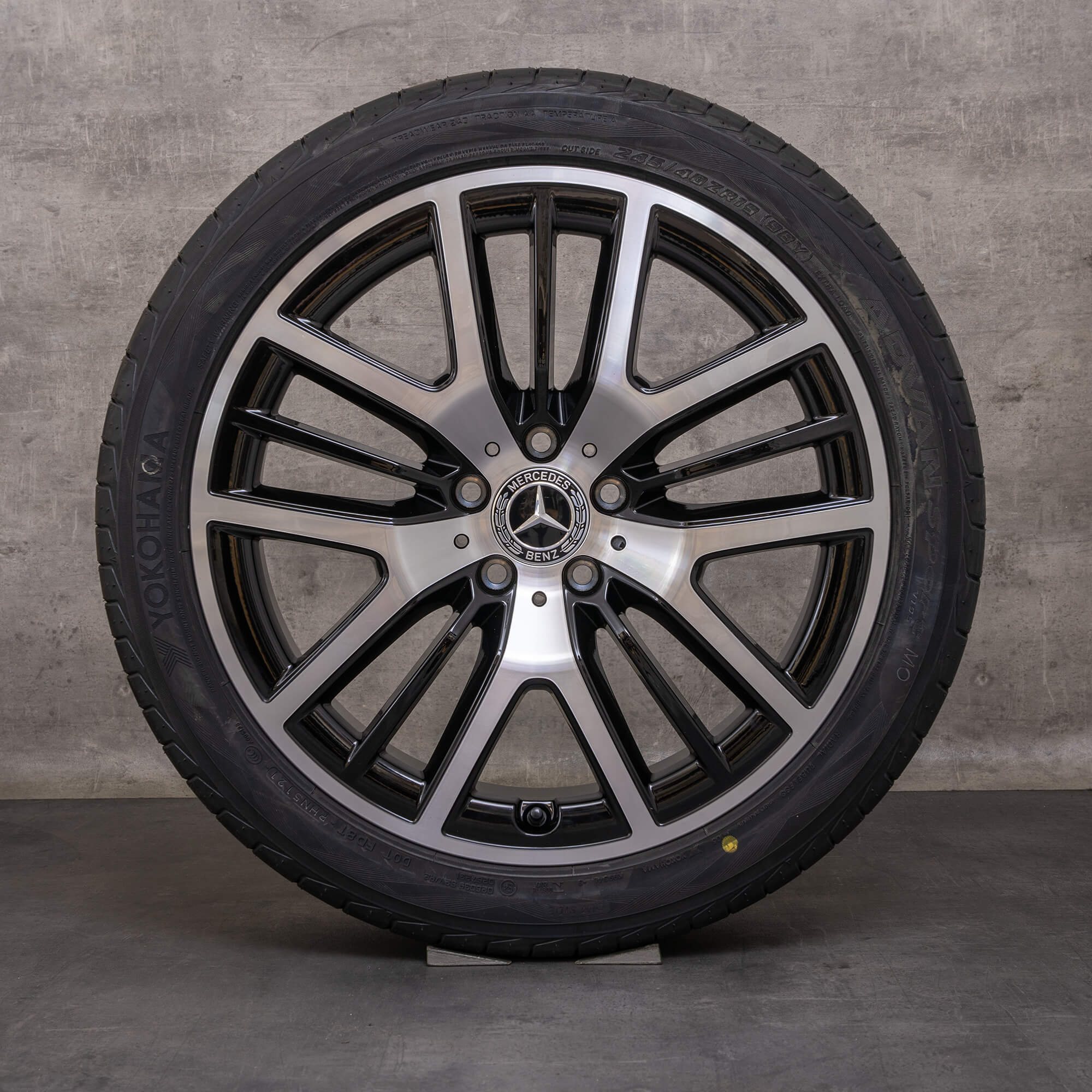 Oryginalne koła zimowe Mercedes Benz CLS 19 cali C257 Coupe Felgi A2574013400 A2574013600 czarne Polerowane