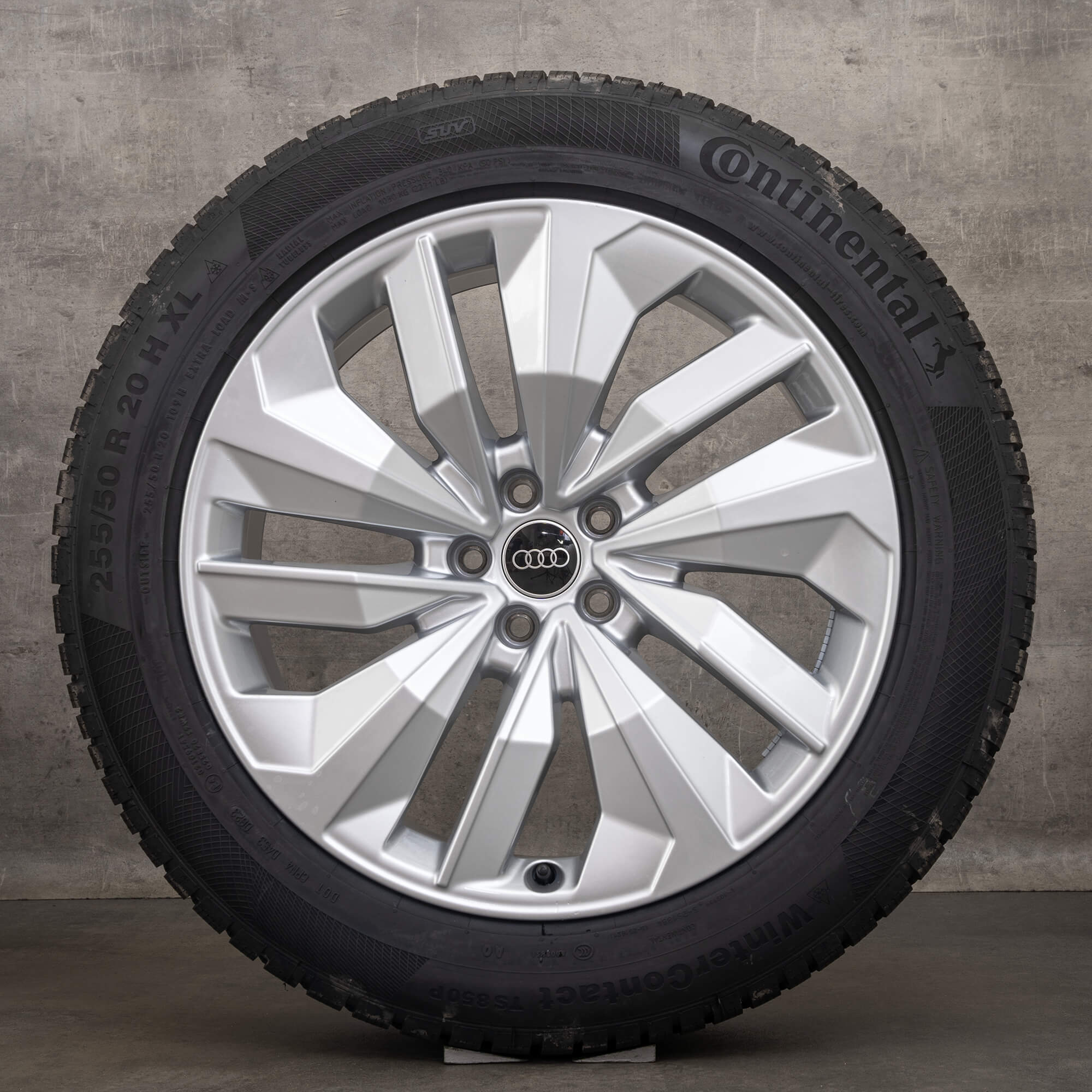 Originale Audi e-tron S & Sportback vinterhjul 20 tommer GE fælge 4KE601025E sølv NYT