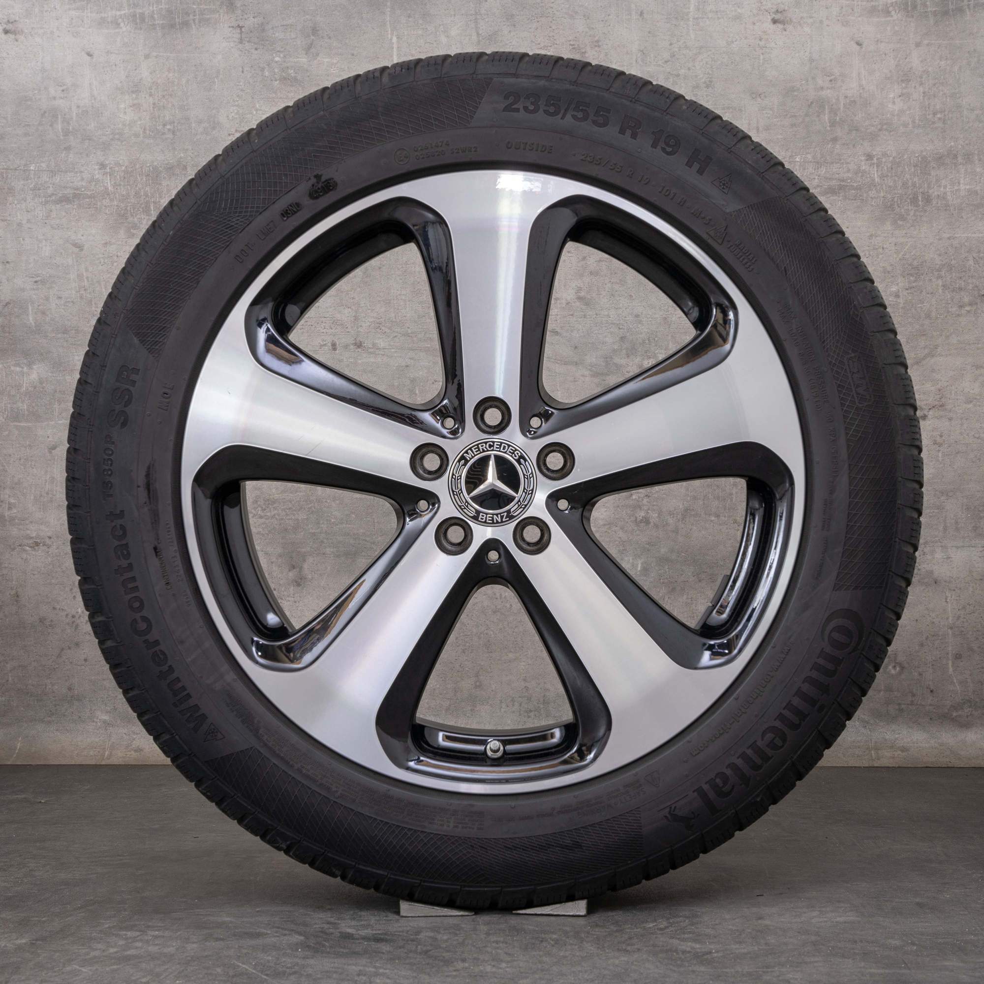 Alkuperäiset Mercedes Benz GLC & 43 AMG talvirenkaat 19 tuuman X253 C253 vanteet A2534011000 musta Kiillotettu