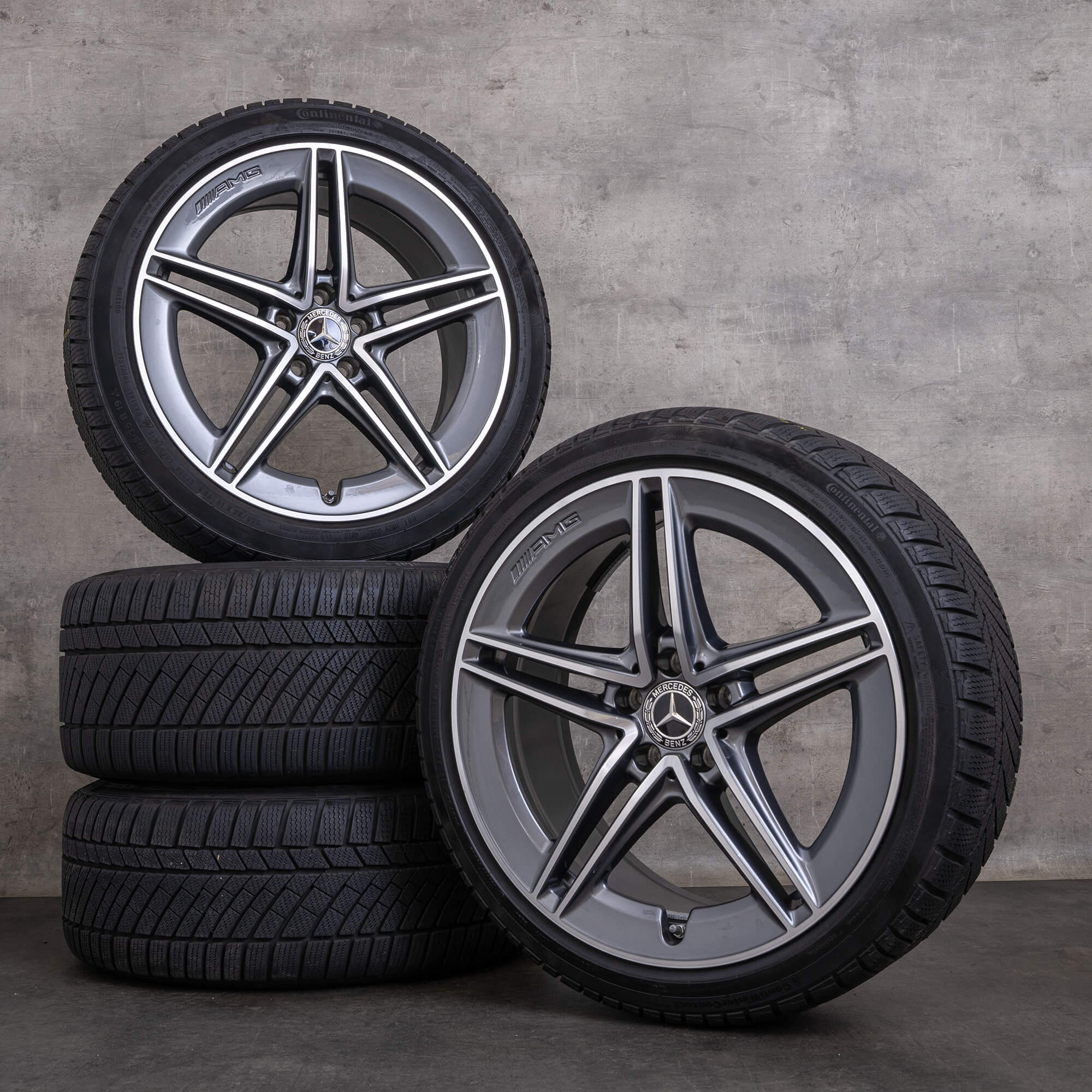 OEM Mercedes Benz C-Class C63 & S AMG snow tire packages 19 inch W205 ...