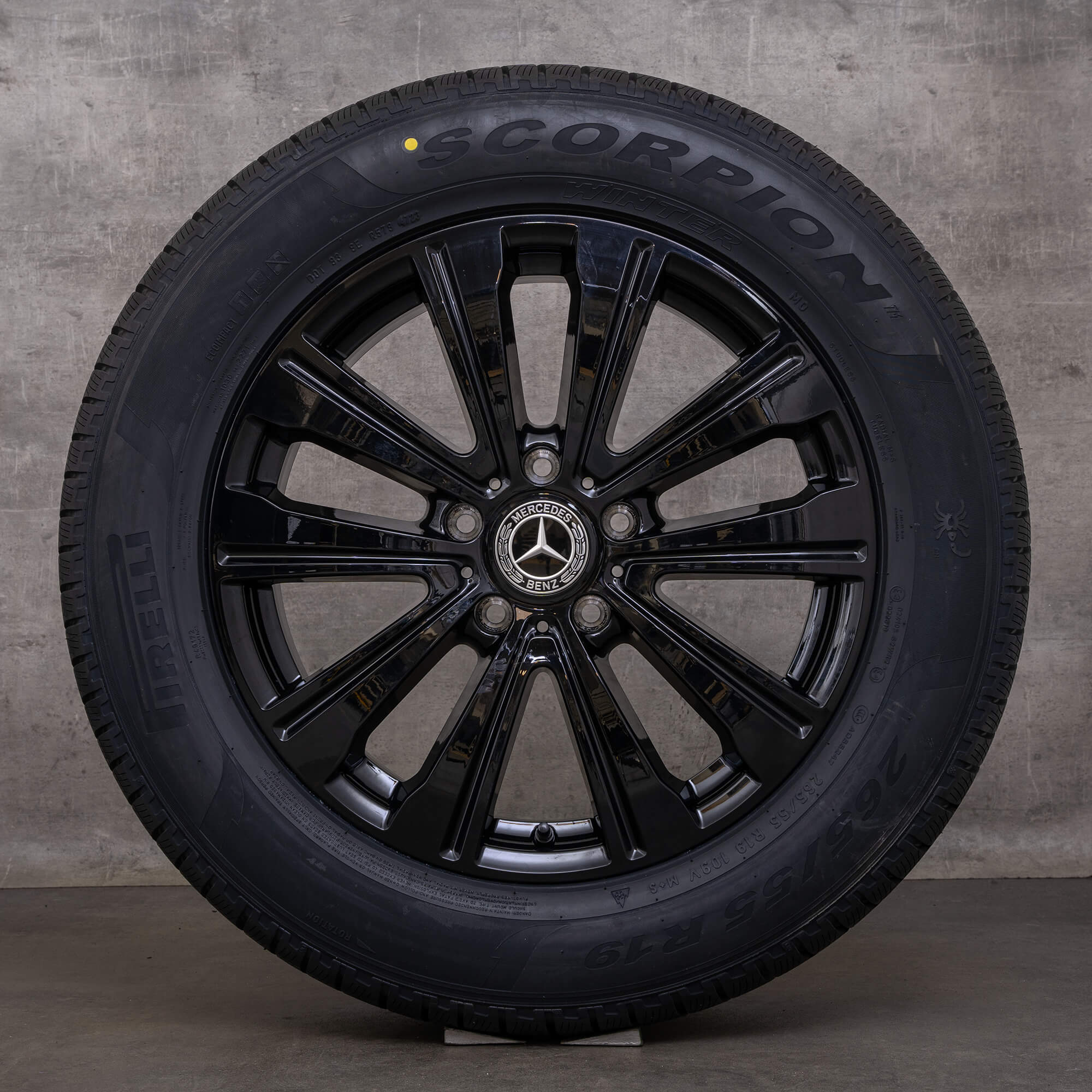 Originele Mercedes Benz G-Klasse winterwielen 19 inch W463A G500 velgen A4634011100 zwart hoogglans NIEUW
