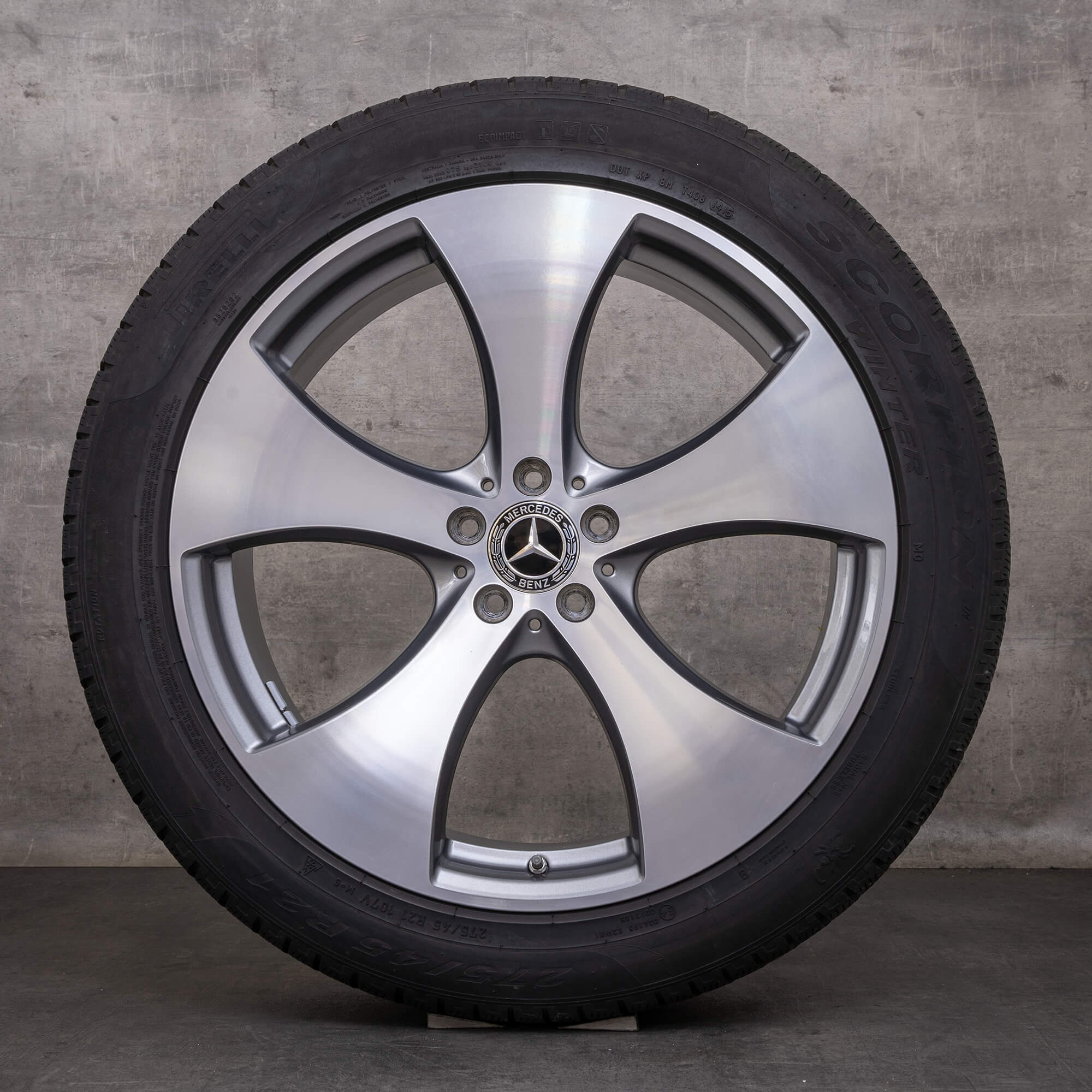Alkuperäiset Mercedes Benz GLE talvirenkaat 21 tuuman C292 vanteet A2924010400 A2924010500 himalajanharmaa kiillotettu