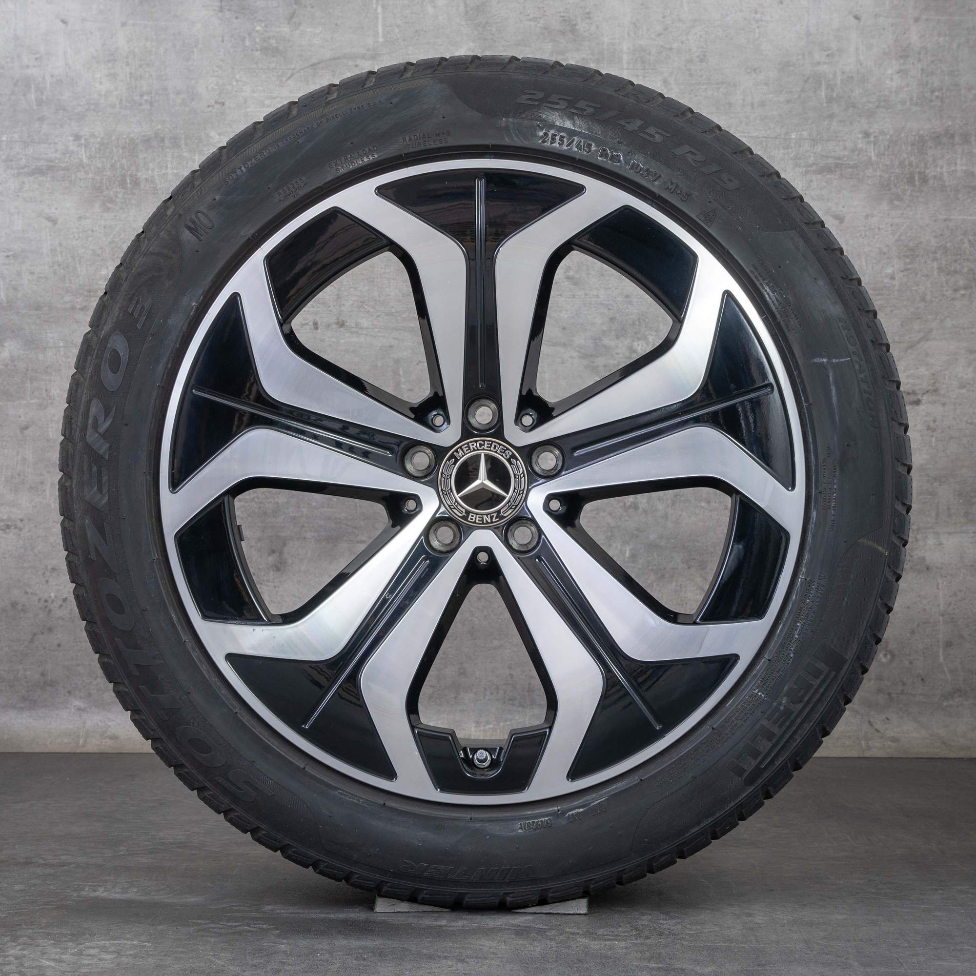 Oryginalał Mercedes Benz Klasa E koła zimowe 19 cali X214 felgi A2144014000 czarne Polerowane NOWOŚĆ