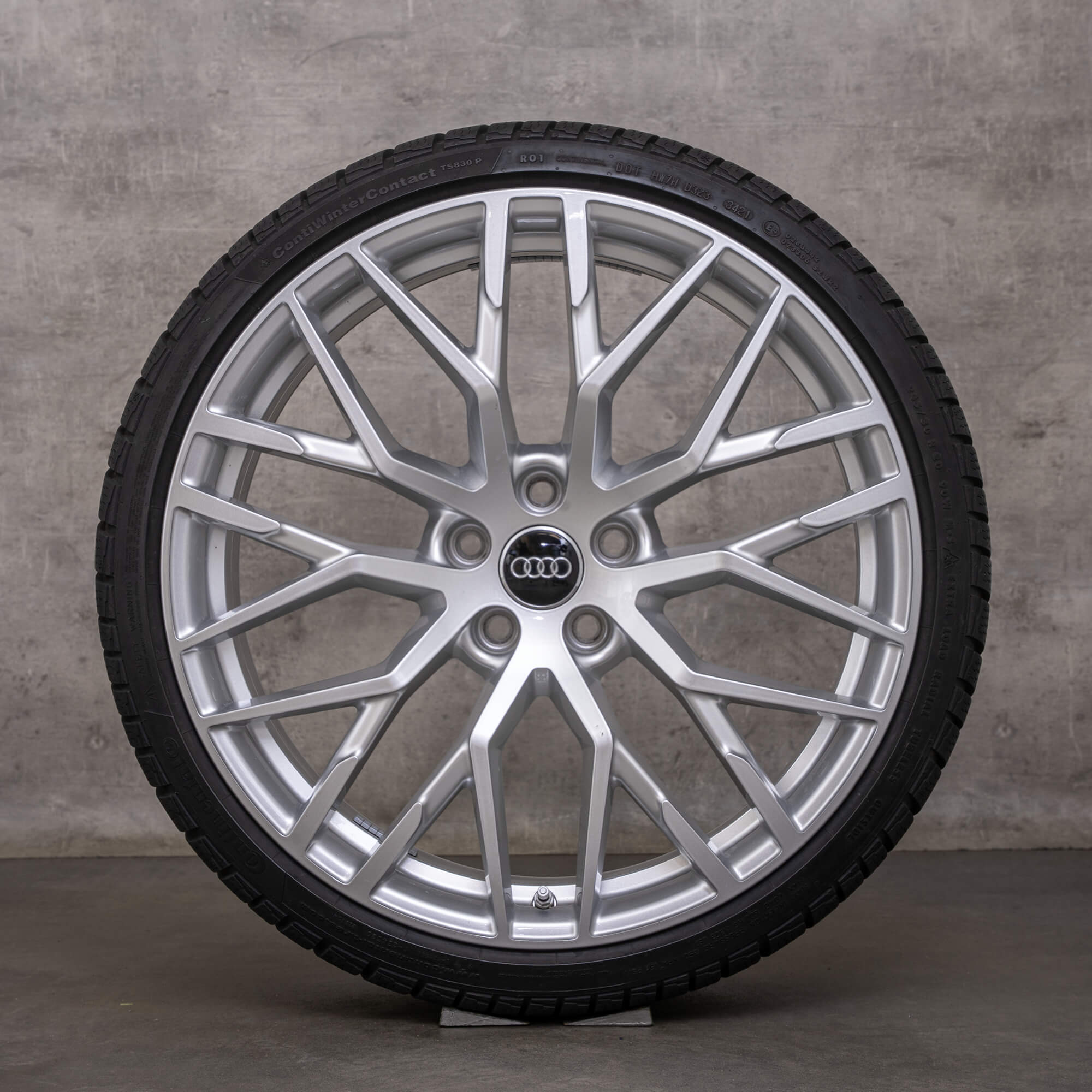 Orijinal Audi R8 kış jantları 20 inç 4S jantlar 4S0601025G gümüş
