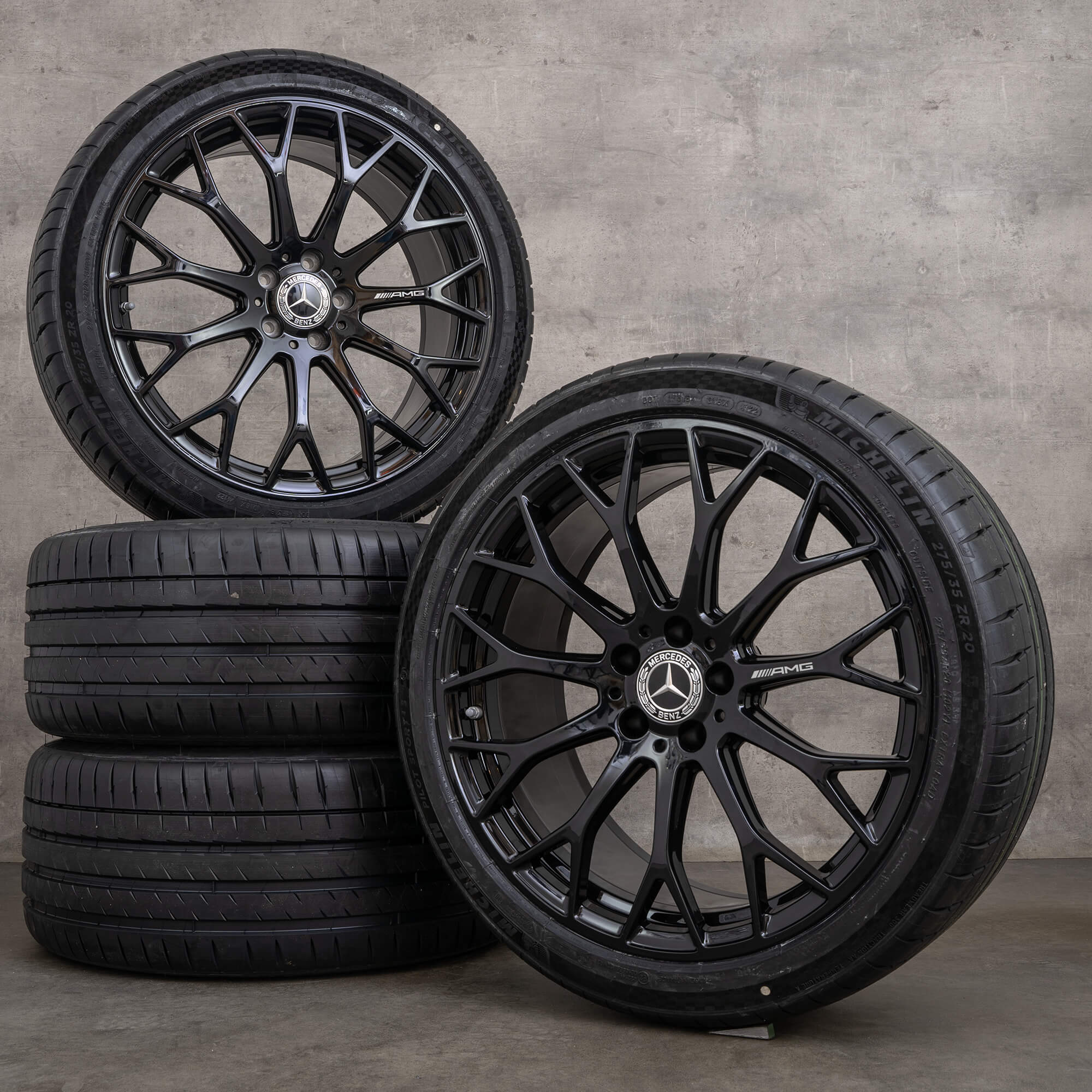 Original ráfky Mercedes Benz třídy C AMG 20" W206 S206 A2064013100 A2064013200 černé NOVÉ