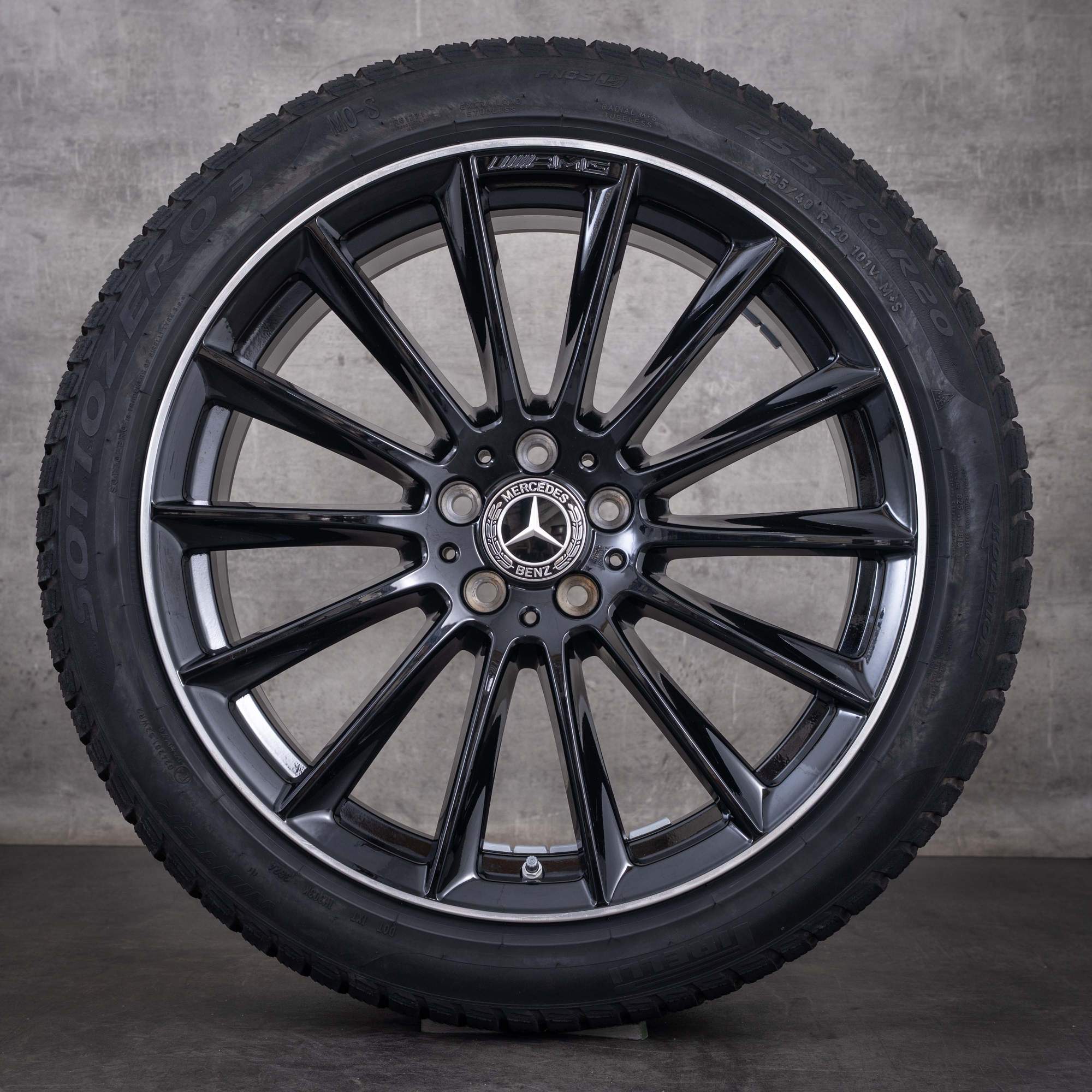 Original Mercedes Benz S-Klasse AMG Winterräder 20 Zoll W223 Felgen A2234011500 schwarz glanzgedreht