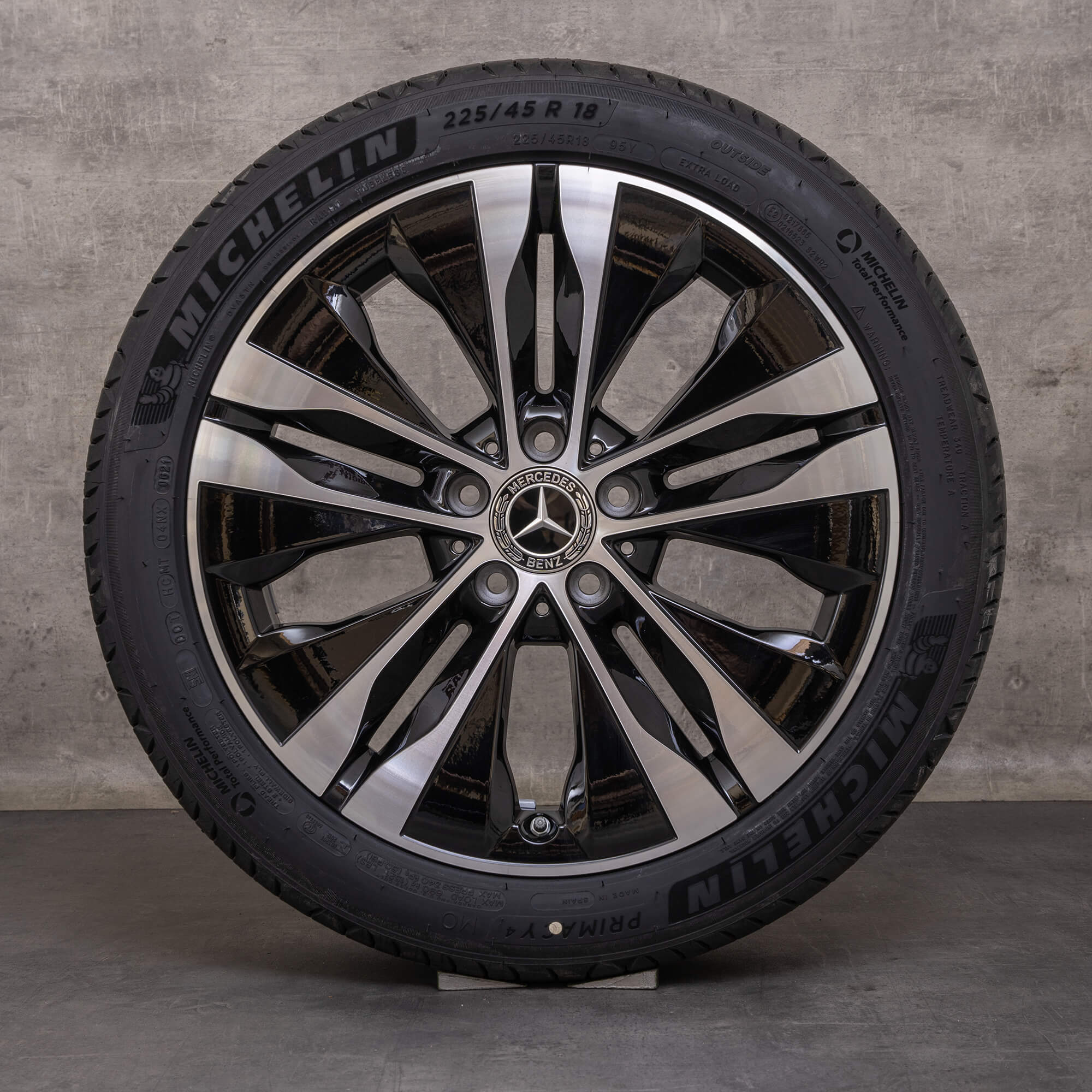 OEM Mercedes Benz C-Class 18 inch AMG rims W206 S206 Winterrder A2064017300 black glossy turned