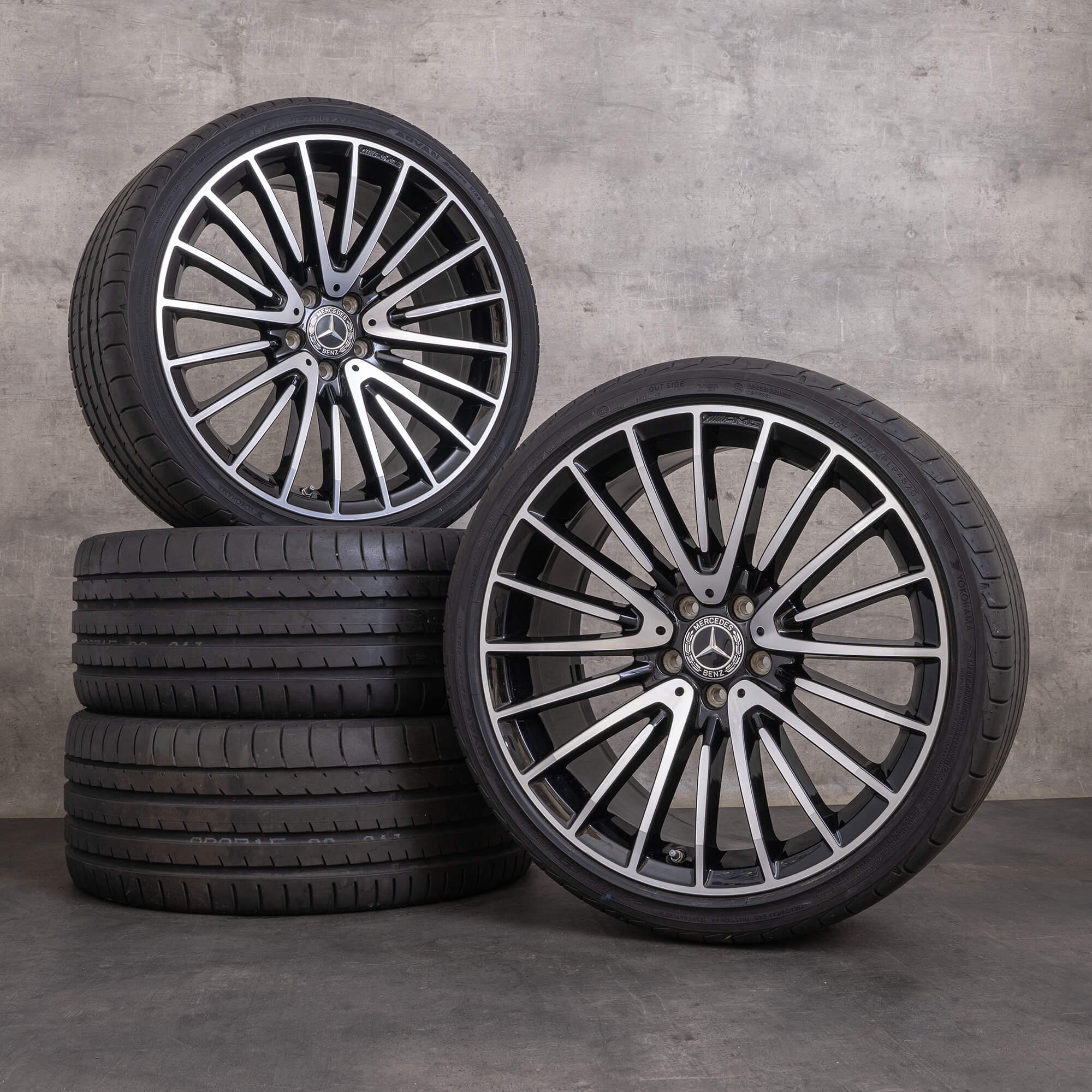 Originali Mercedes Benz AMG CLS 53 4Matic cerchi da 20 pollici C257 estivi A2574014200 A2574014300 nero lucido tornito