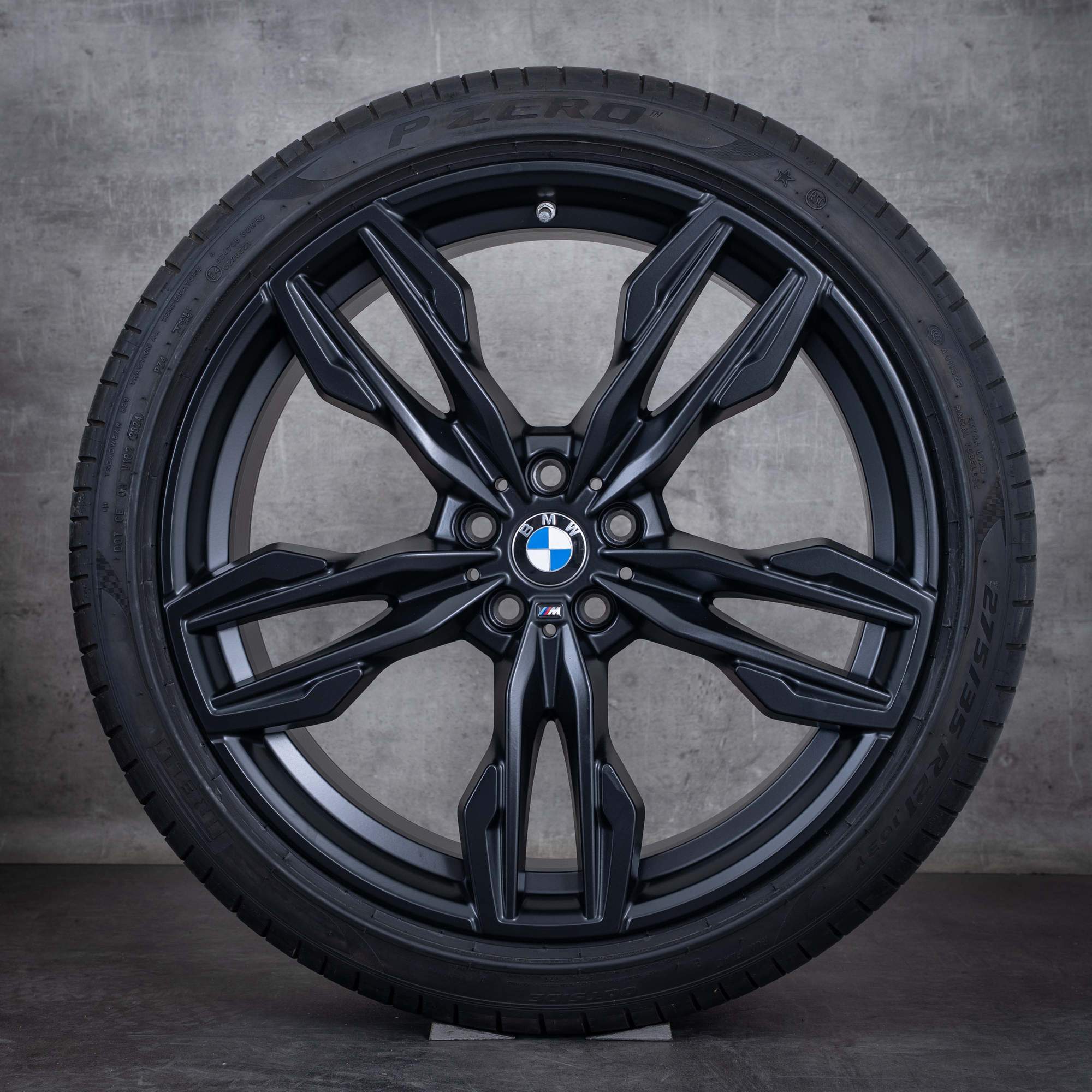Alkuperäiset BMW X3 X4 vanteet 21 tuuman G01 G02 kesäpyörät 8053455 8053456 kaksoispiikkiset 718 M musta mattamustat