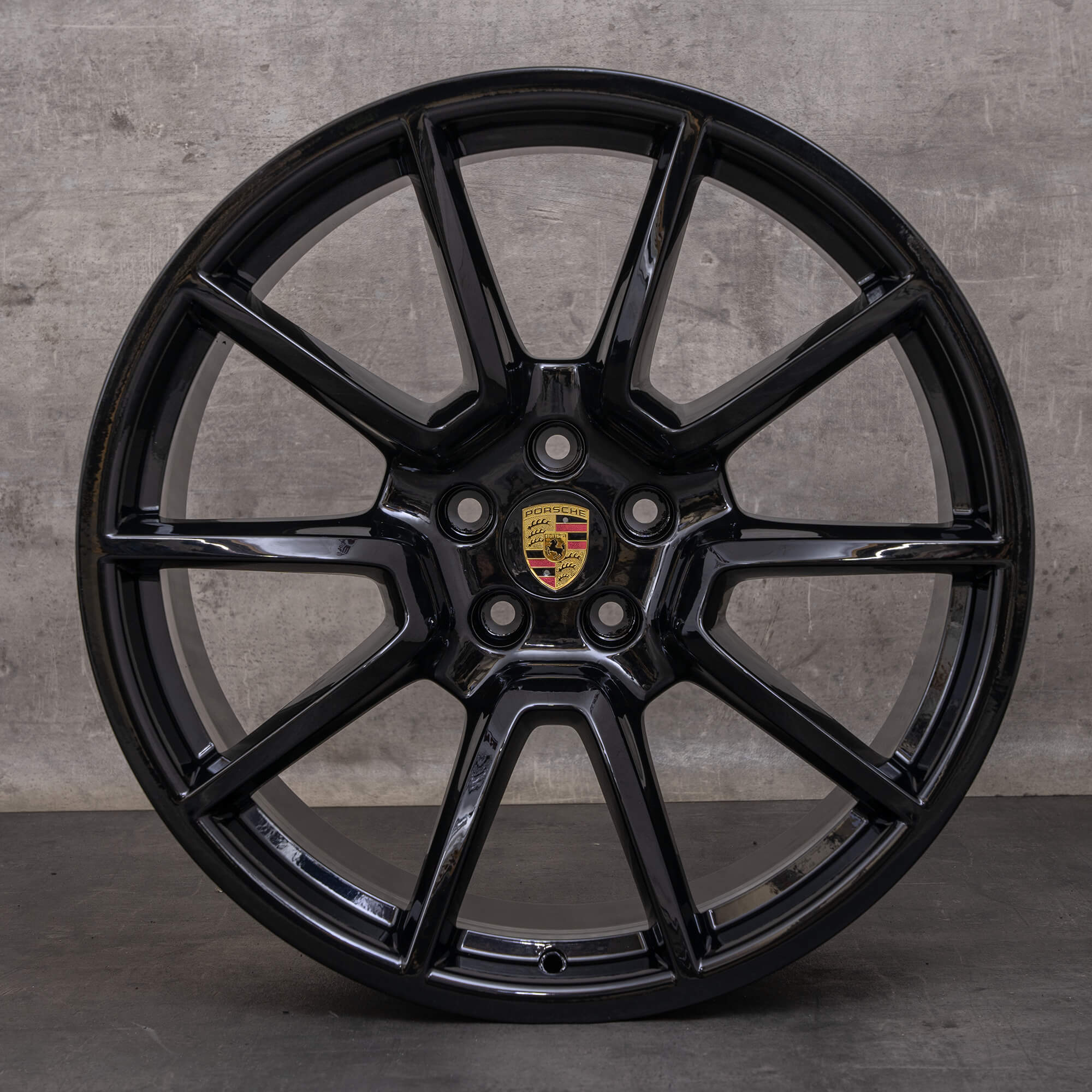 Originale Porsche Macan II felger 20 tommer 95B601025BH 95B601025BJ svart blank