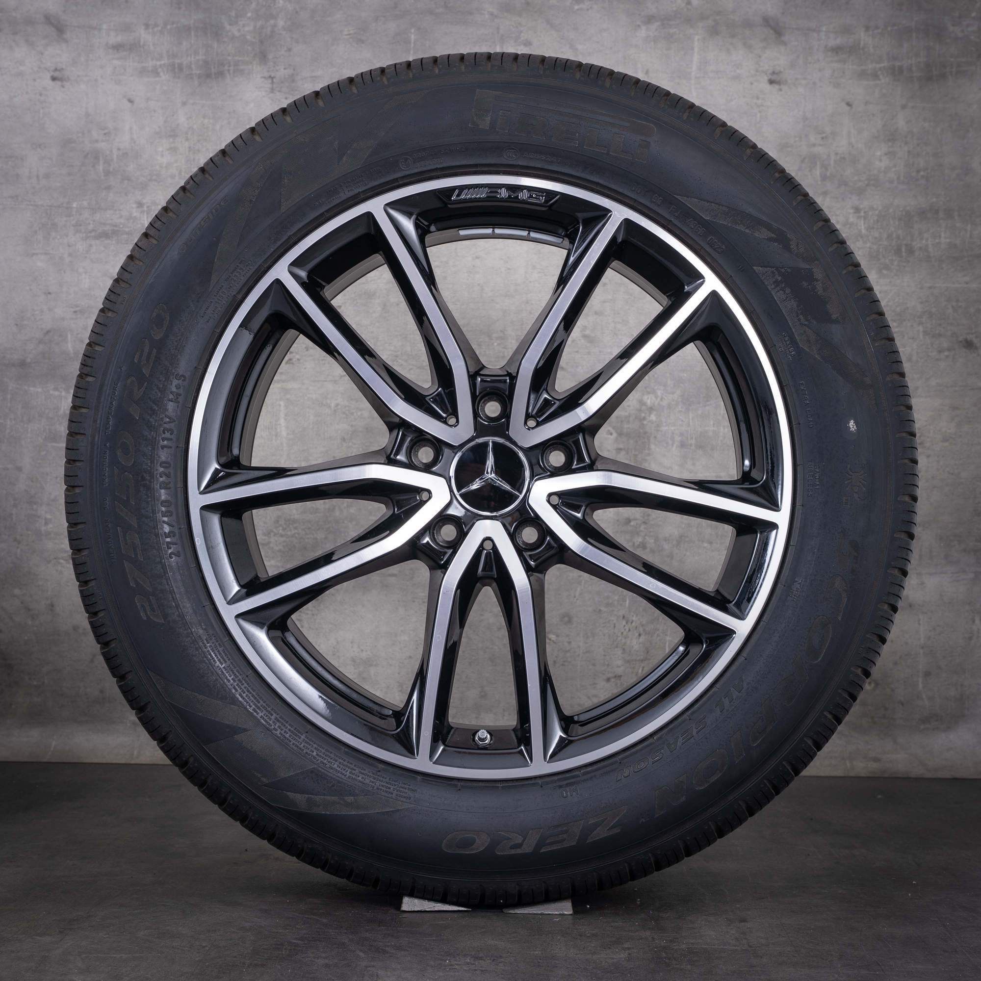 Anvelope de iarnă originale Mercedes Benz Clasa G AMG 20 inch W463 jante A4634013900 negre diamantate