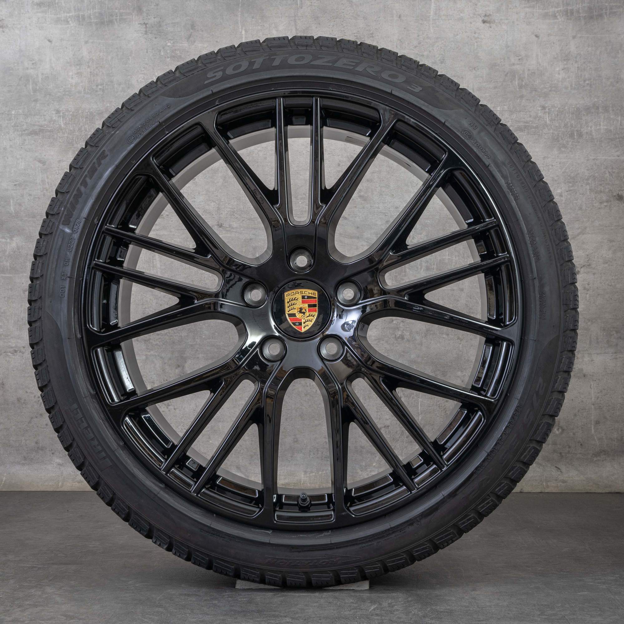 Alkuperäiset Porsche Panamera 971 vanteet 21 tuuman kesäpyörät 971601025AP 971698025D mustat kiiltävät