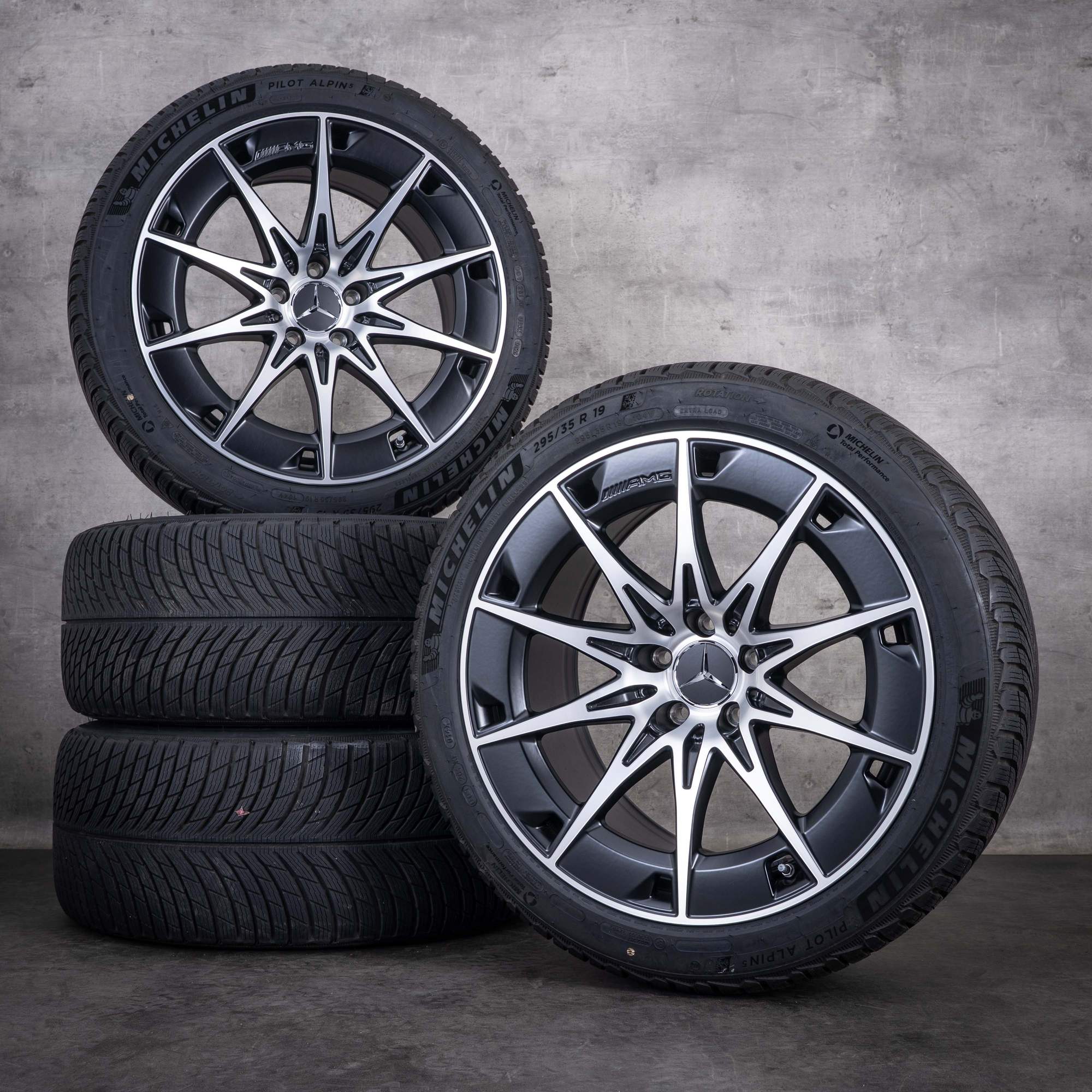 OEM Mercedes-Benz CLE 53 AMG winter wheels 19inch C236 A236 rims A2364012700 A2364012800 Matte Black diamond cut NEW