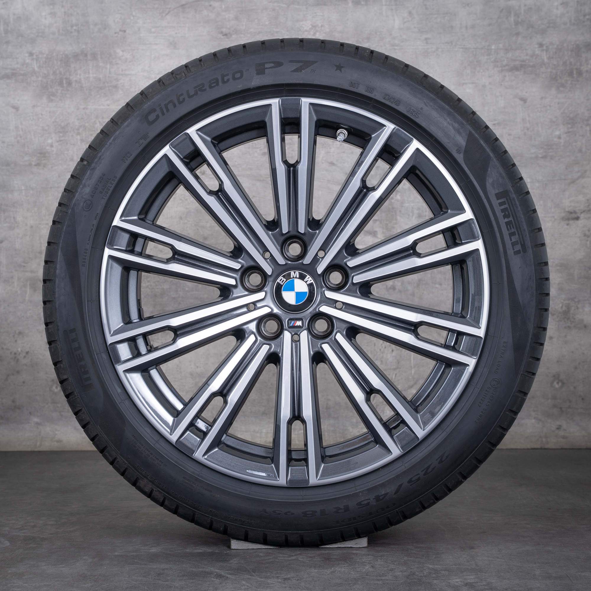 Alkuperäiset BMW 2-sarjan 3-sarjan 4-sarjan vanteet 18 tuuman G42 G20 G21 G22 G23 kesäpyörät 790 M 8089890 8089891 orbit harmaa kiillotettu