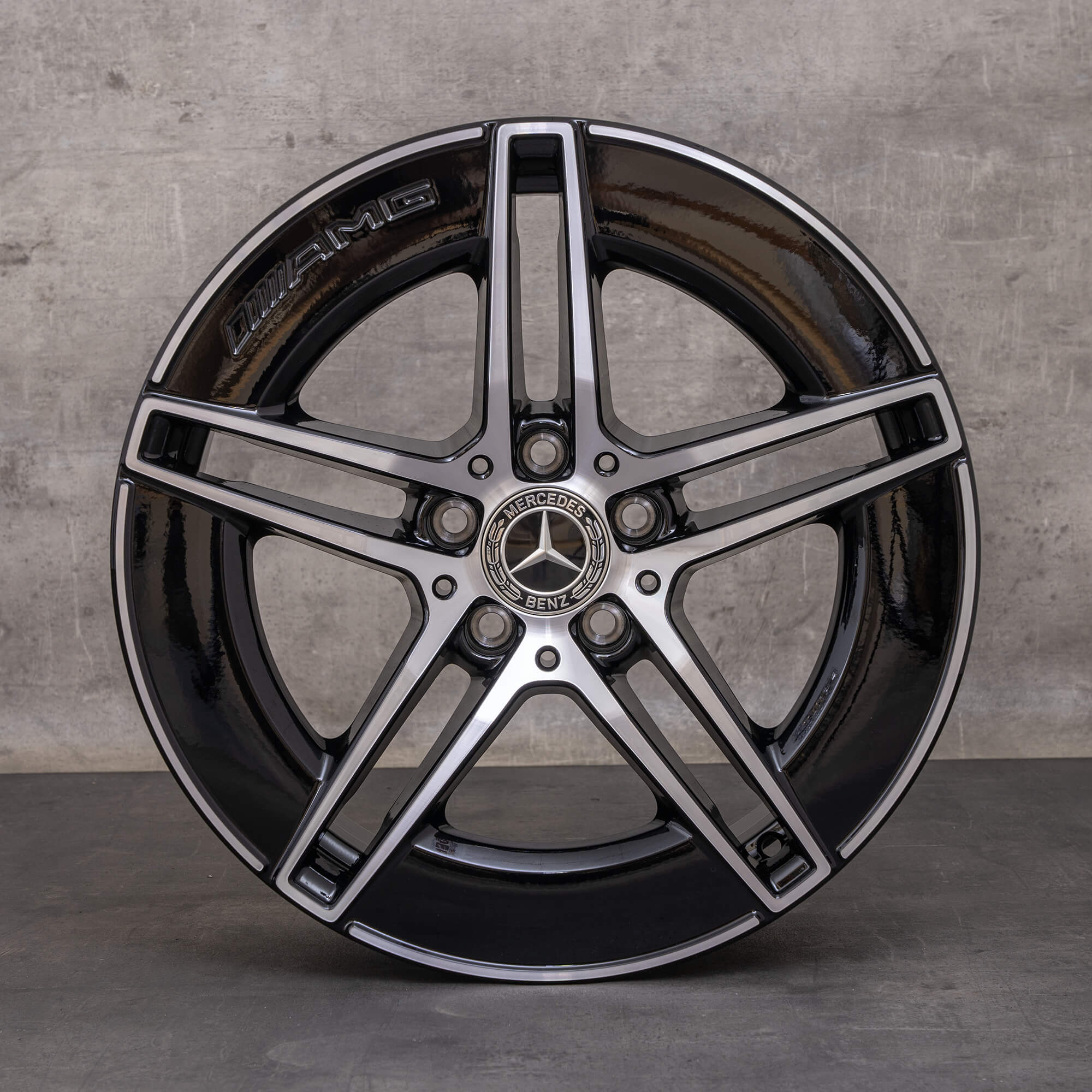 Alkuperäiset Mercedes Benz CLE AMG vanteet 18 tuuman C236 A236 A2364011700 musta kiillotettu UUTUUS