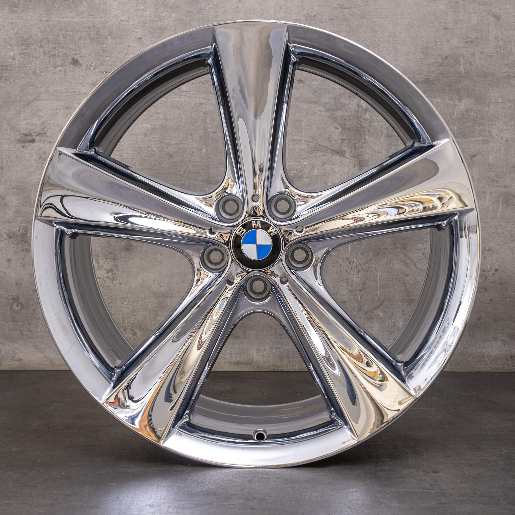 Original BMW X5 X6 Fälg 21 tum E70 E71 F15 F16 Styling 128 6782833 krom NY