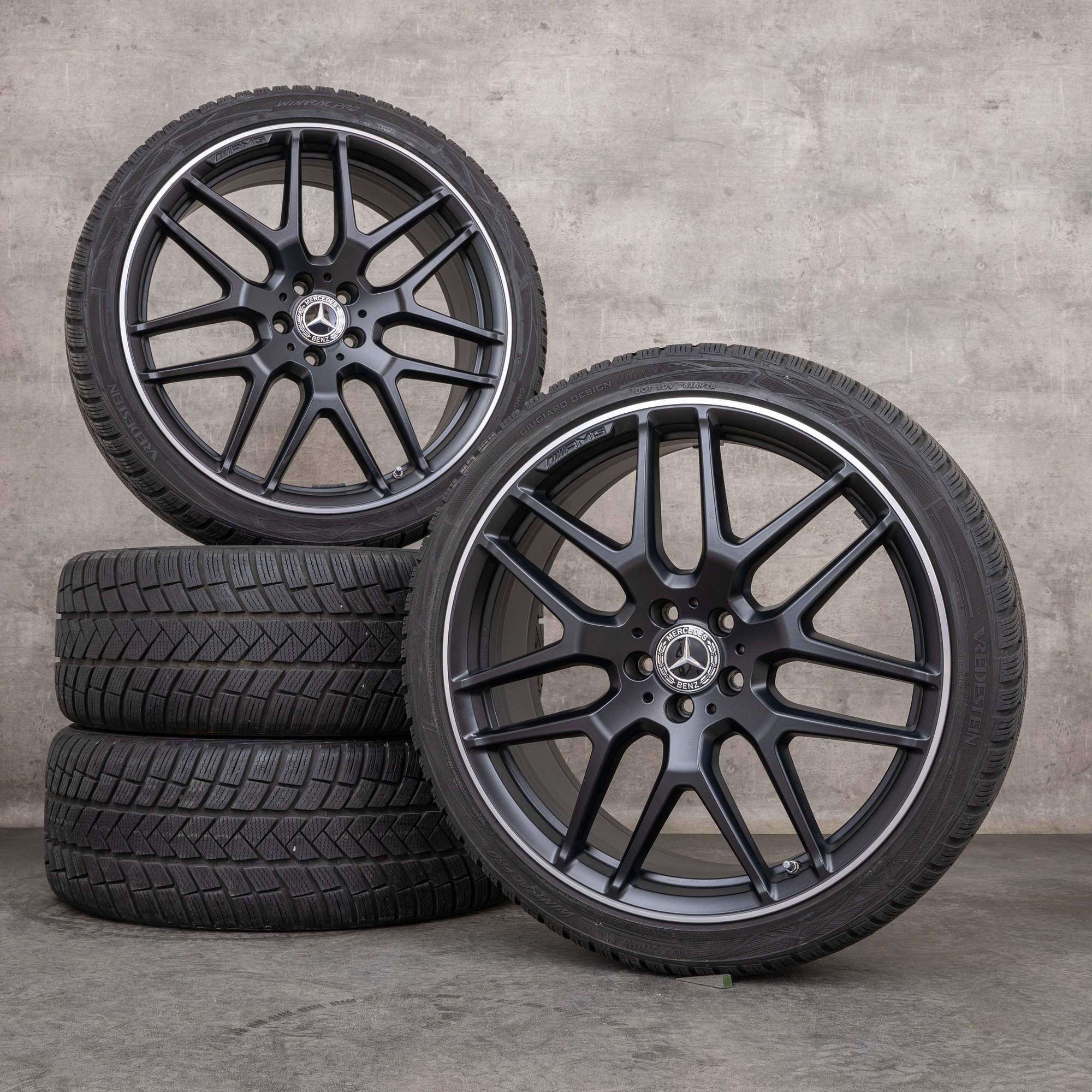 Original Mercedes Benz GLA GLB AMG 35 45 Winterräder 21 Zoll H247 X247 Felgen A2474012300 schwarz matt glanzgedreht