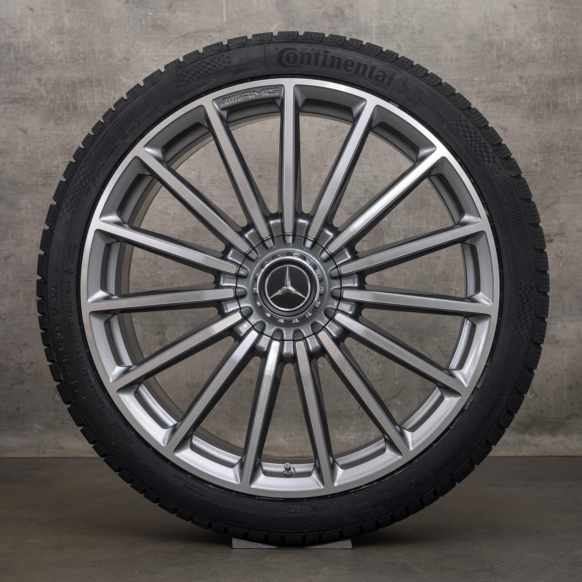 Original AMG Mercedes Benz GLA35 45 X247 H247 21 Zoll Felgen Winterreifen A2474012200 himalaya grey glanzgedreht NEU