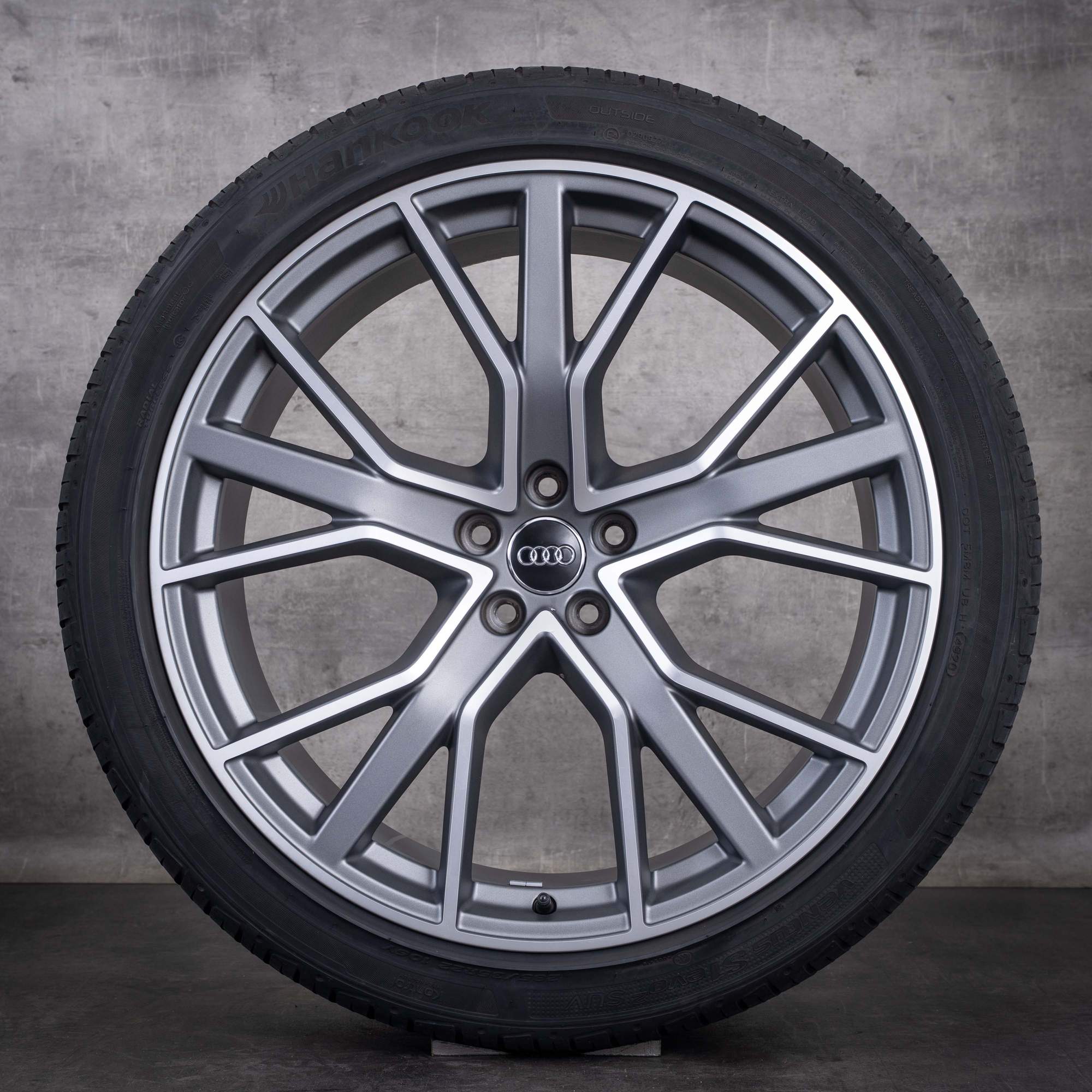 Original Audi Q7 SQ7 Felgen 22 Zoll 4M Sommerräder 4M0601025AG Sommerreifen titan matt glanzgedreht