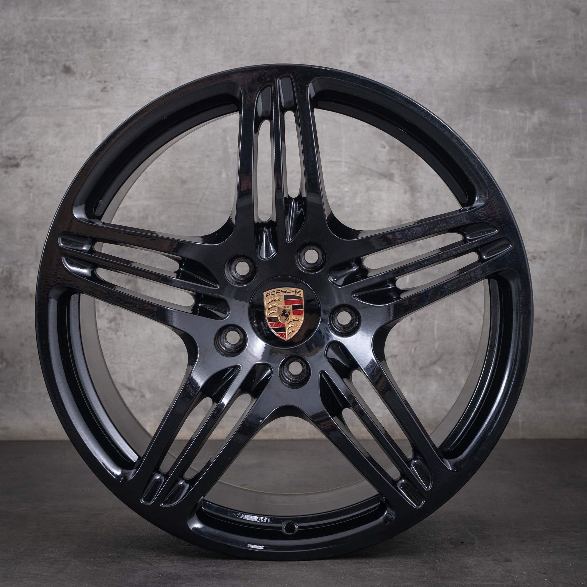 Original Porsche 997 Felgen 19 Zoll Carrera Sommerräder 99736215602 99736216209 schwarz glanz