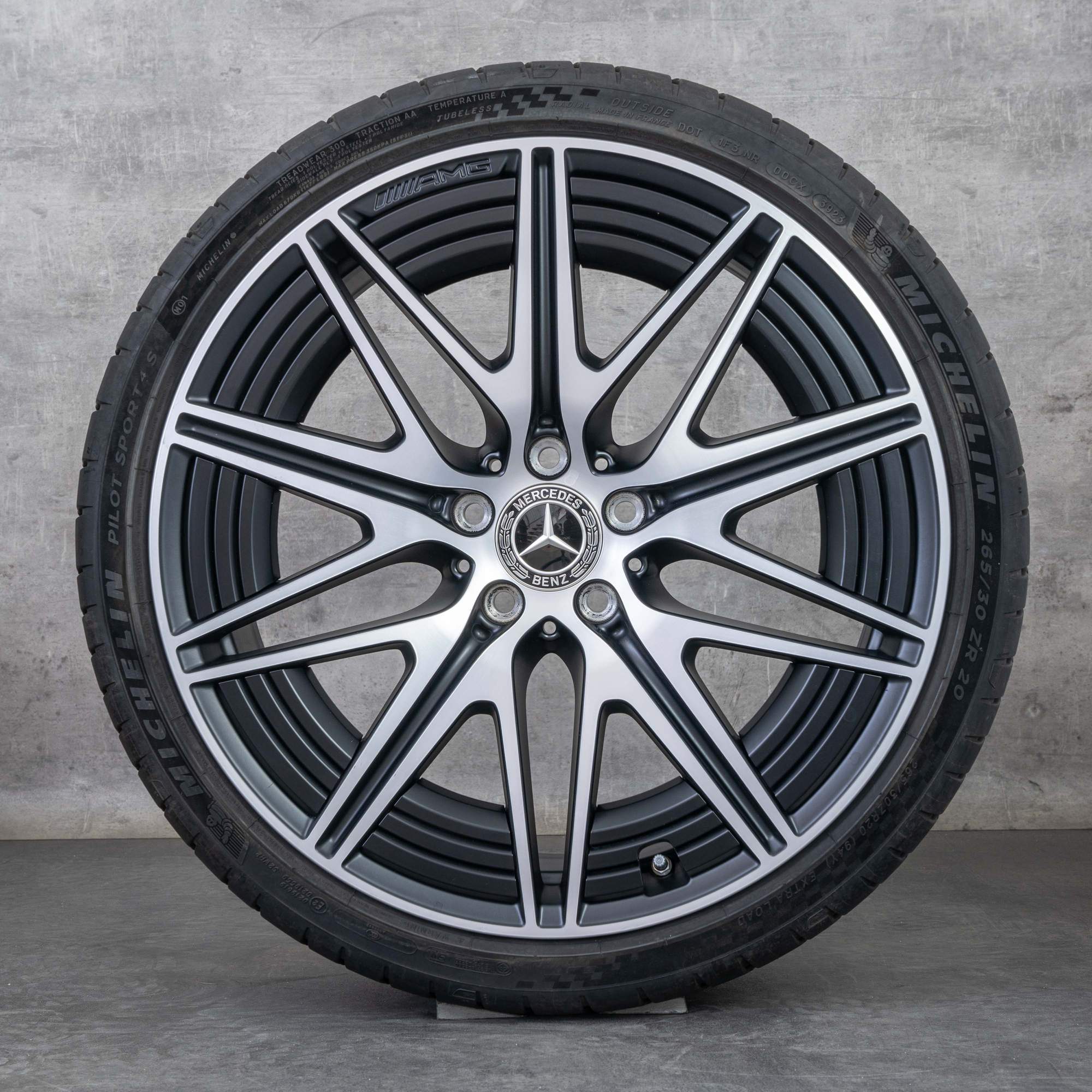 Oryginał Mercedes Benz Klasa C C43 AMG felgi 20 cali W206 S206 koła letnie A2064012500 A2064012600 czarny mat Polerowane
