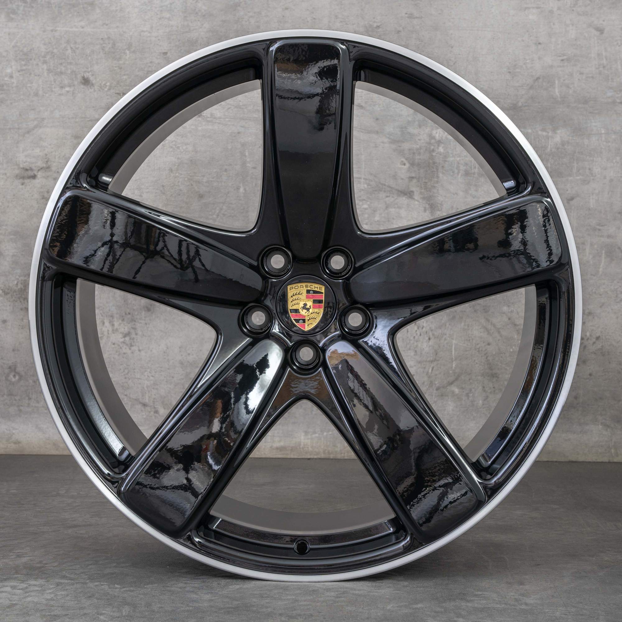 Jantes originais Porsche Macan II de 21 polegadas 95B601025AC 95B601025AE preto polido NOVO