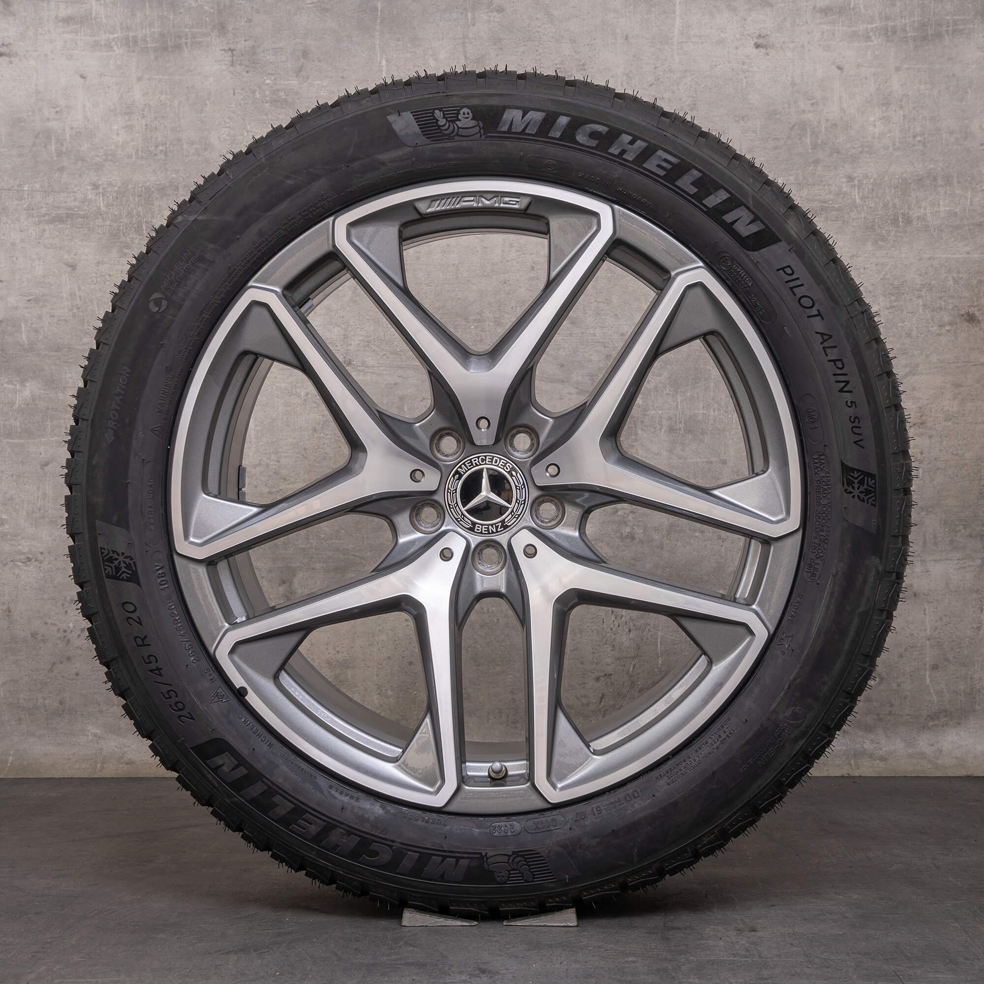 Oryginał Mercedes Benz GLC 63 & S AMG koła zimowe 20 cali X253 C253 7mm Felgi A2534013600 A2534013700 himalaya grey Polerowane