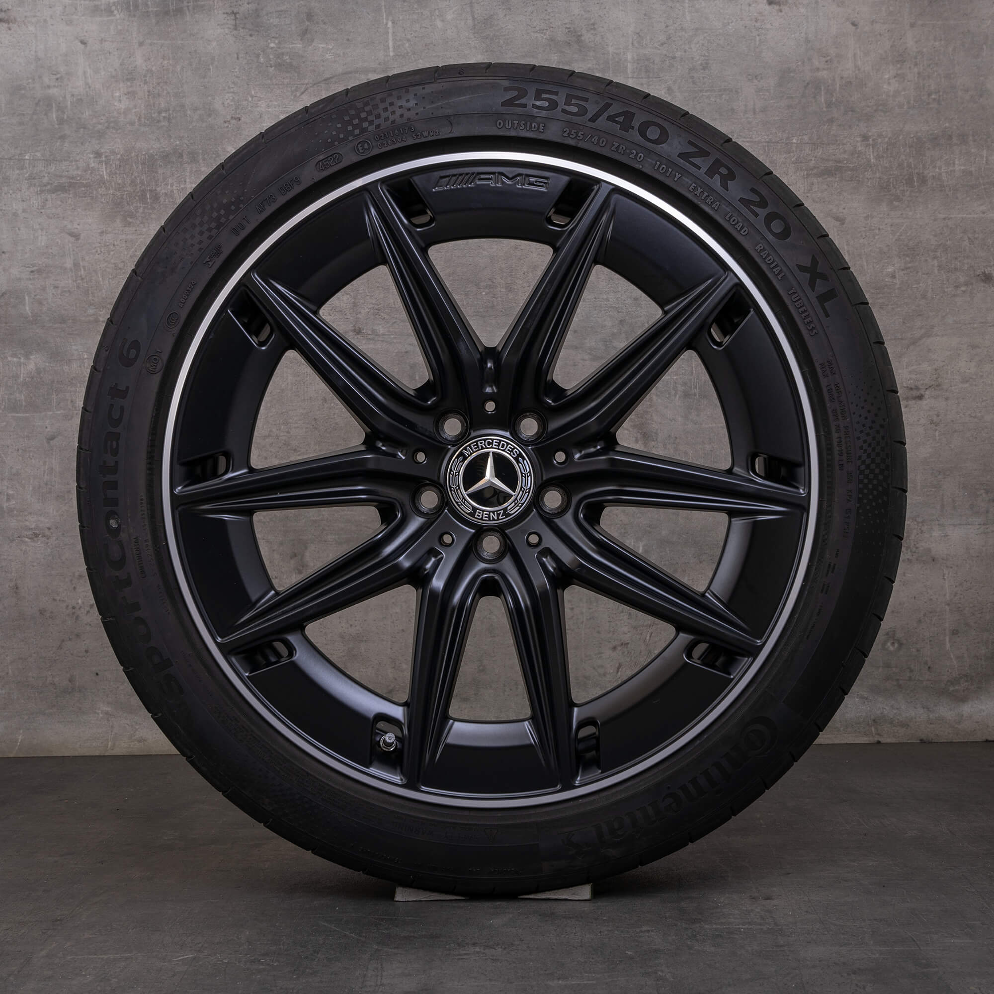 Original Mercedes Benz GLA GLB 35 45 AMG Felgen 20 Zoll X247 H247 Sommerräder A2474014600 schwarz matt glanzgedreht