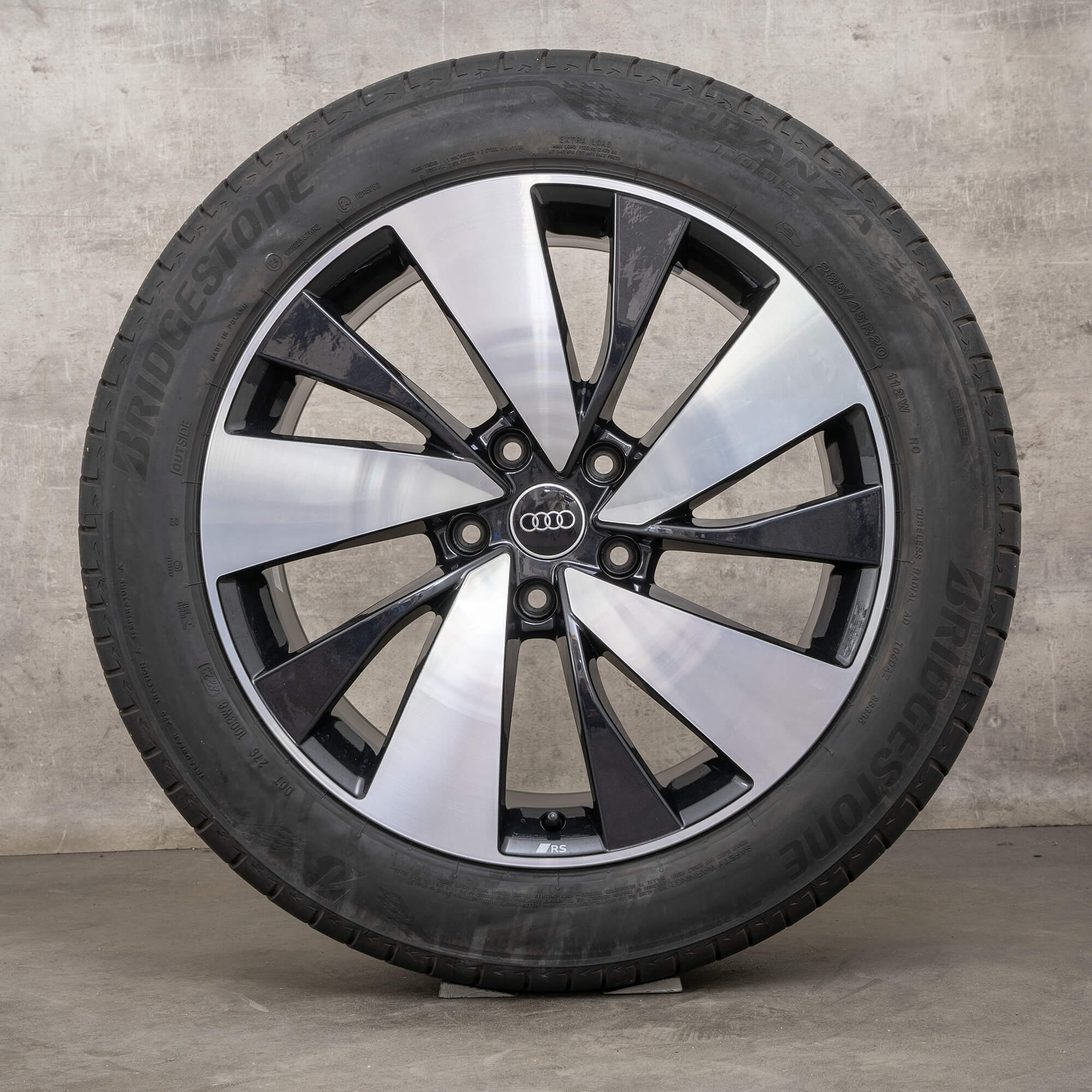 Original Audi Q6 SQ6 e-tron Felgen 20 Zoll GF Sommerräder 85H601025P 85H601025Q titan glanzgedreht