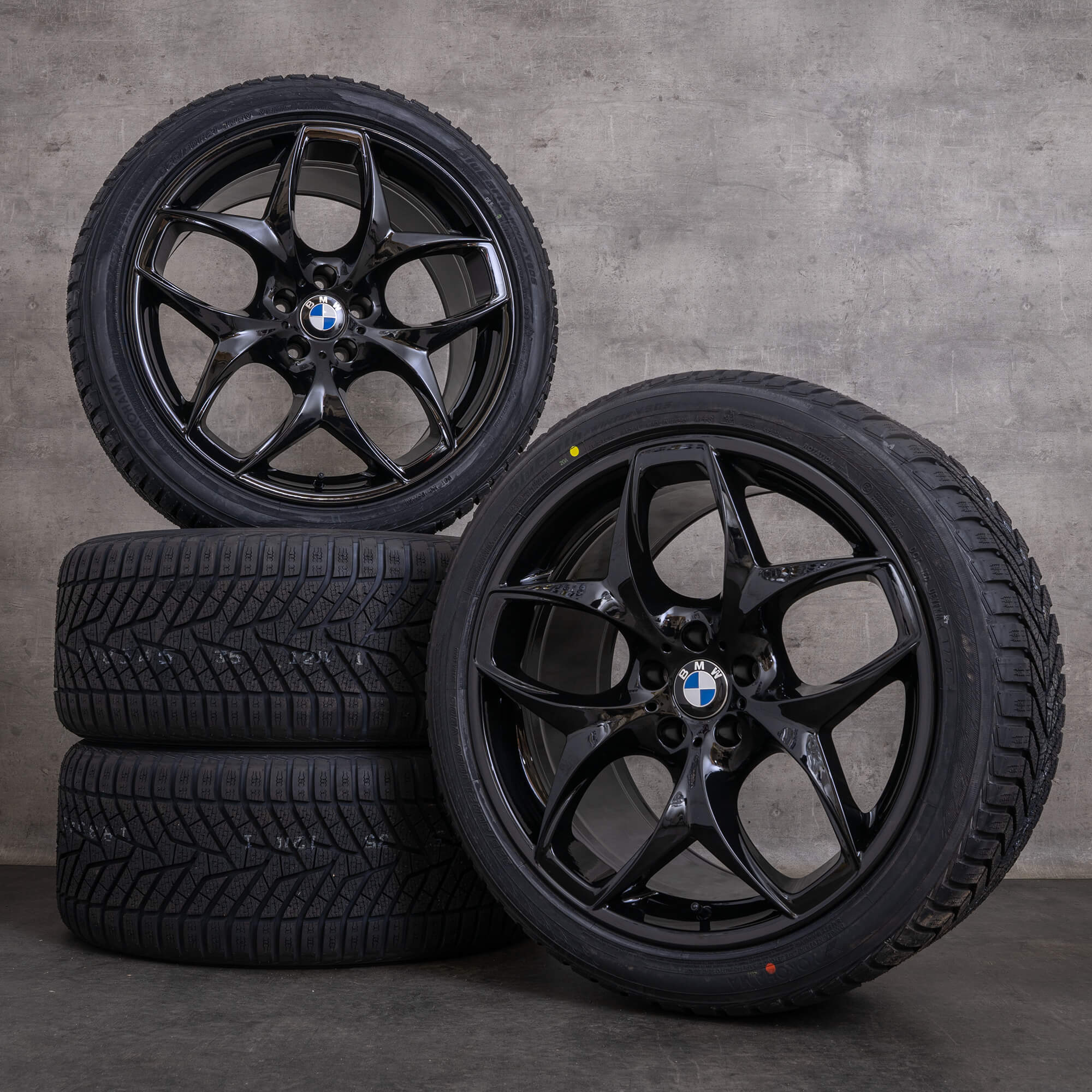 Originale BMW X5 X6 felger 21 tommers E71 E72 sommerhjul styling 215 6772252 6782835 svart blank