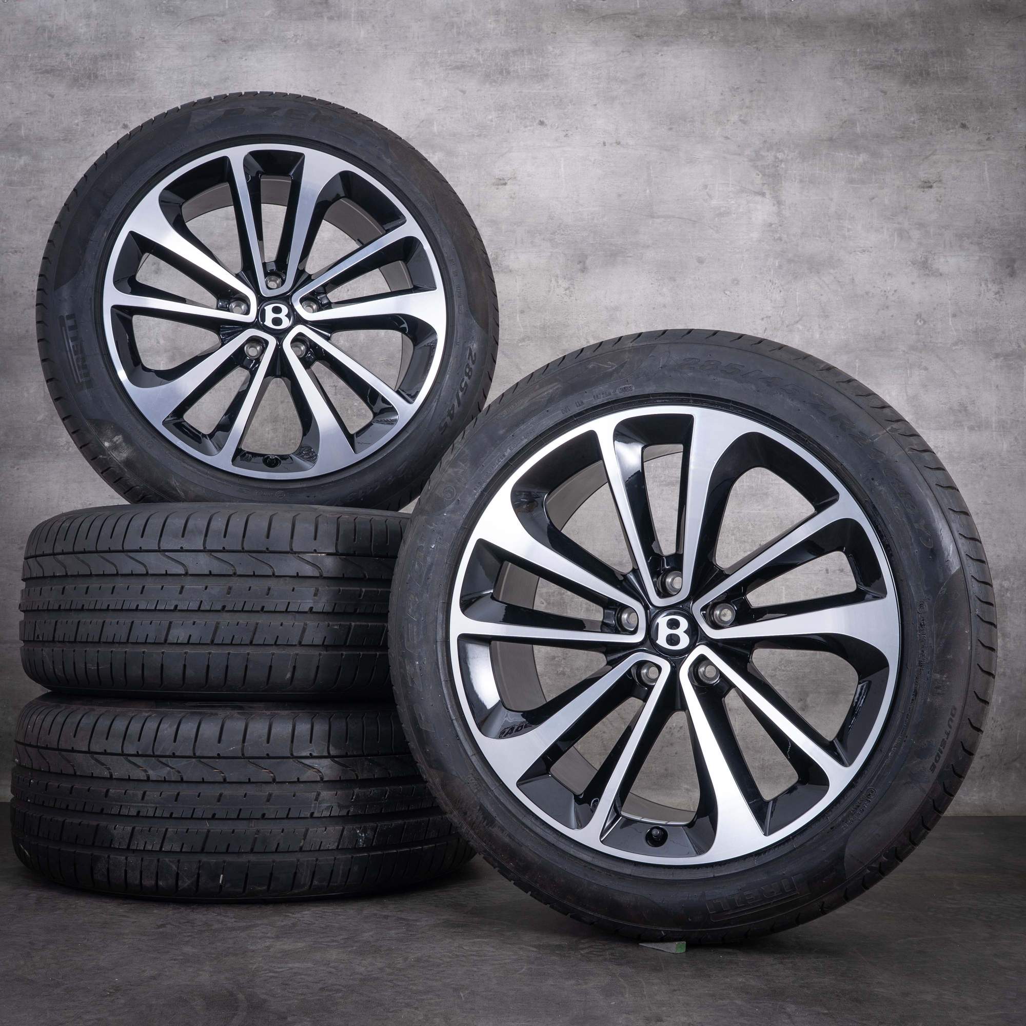 Original Bentley Bentayga Winterräder 21 Zoll Felgen 36A601025B schwarz glanzgedreht
