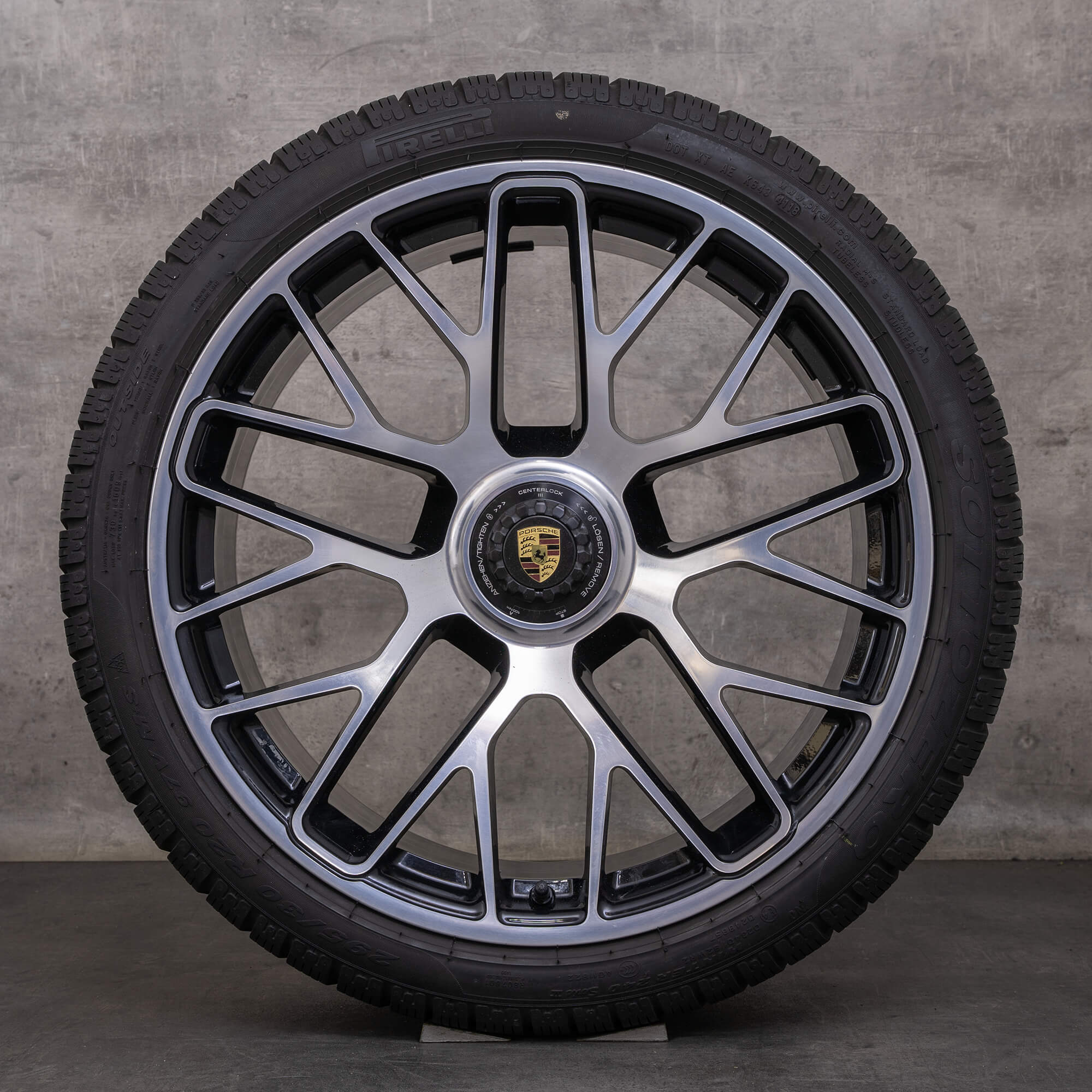 Oryginalne koła zimowe Porsche 911 20 cali 991 I II Felgi 99136216284 99136216634 GT3 czarne polerowane