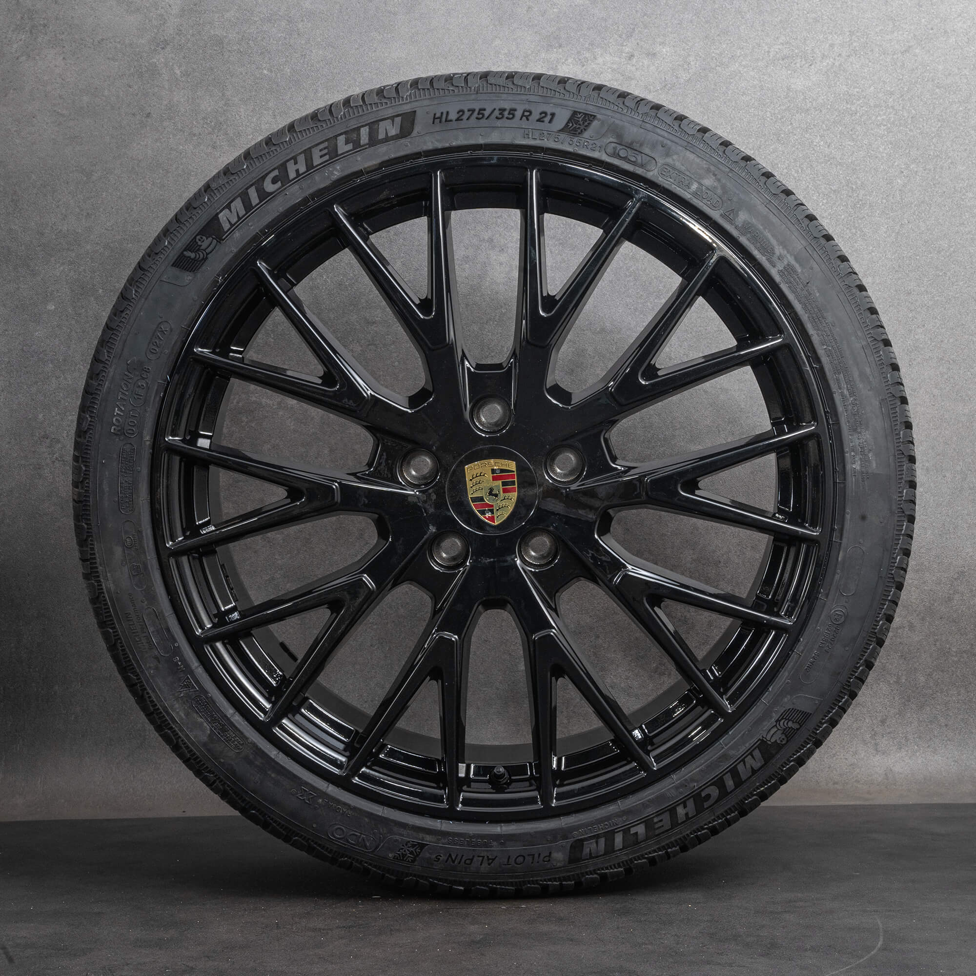 Original Porsche 21 Zoll Panamera 976 G3 Felgen Winterräder Winterreifen Schwarz