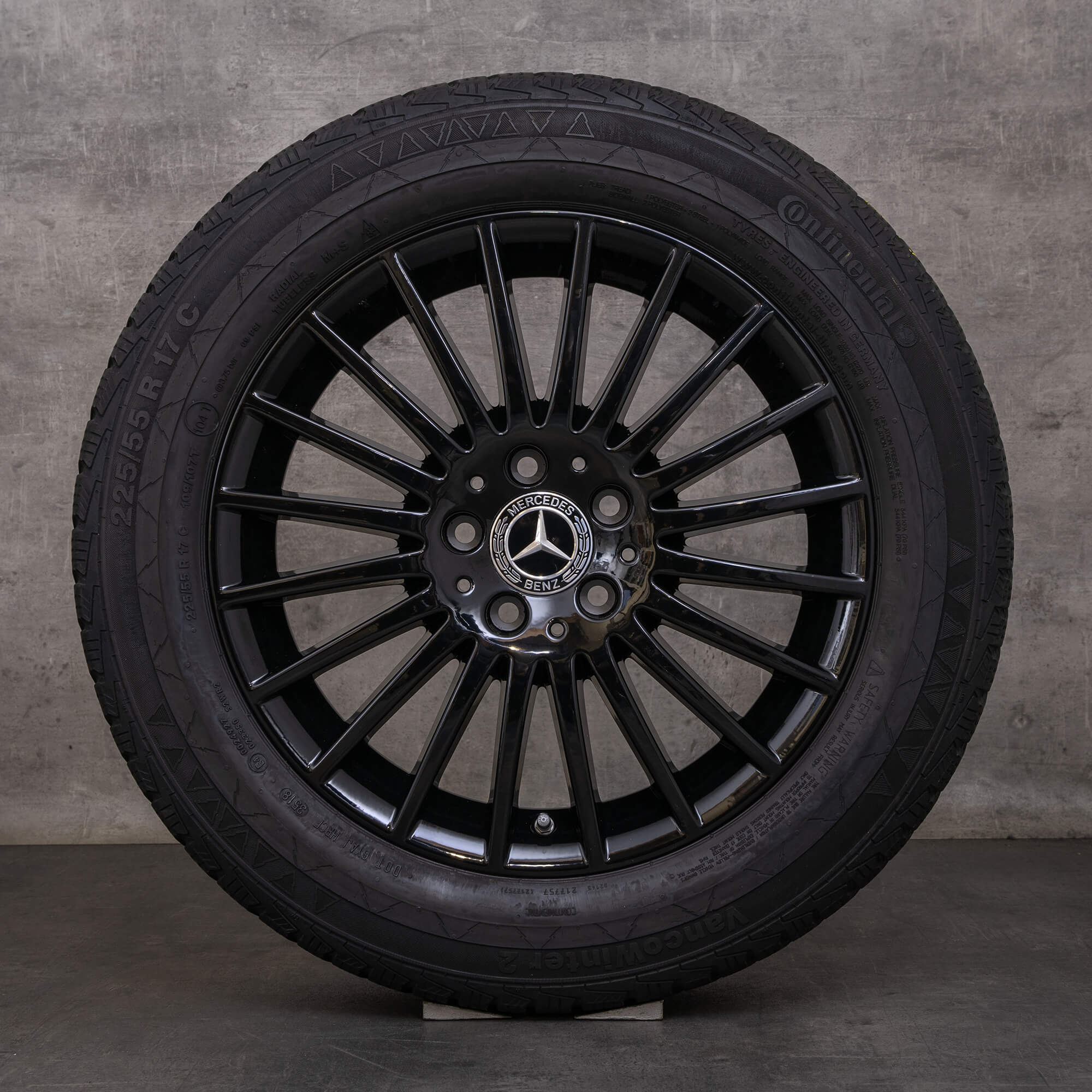 Original Mercedes Benz V-Klasse Winterräder 17 Zoll Vito Viano W447 Felgen A4474014900 schwarz glanz