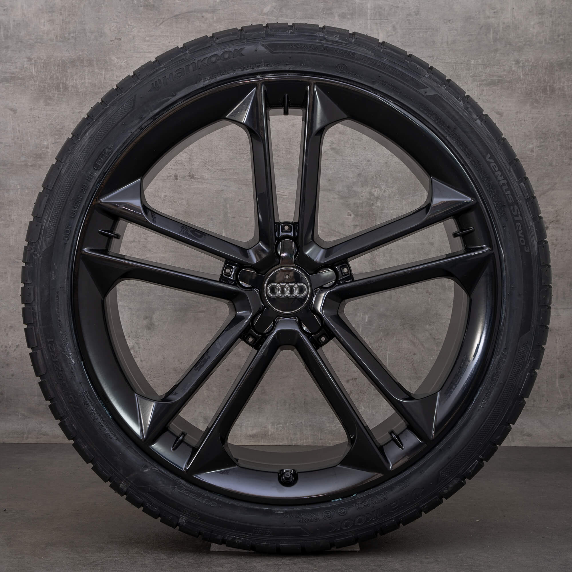 Originale Audi A8 S8-fælge 21 tommer 4H D4 Sommerhjul 4H0601025P Trias sort