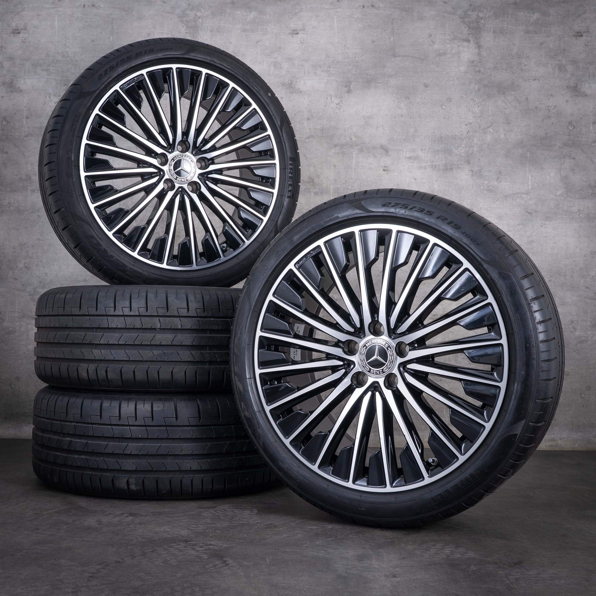 Original Mercedes Benz CLE AMG Felgen 19 Zoll C236 A236 Sommerräder A2364011900 A2364012000 schwarz glanzgedreht