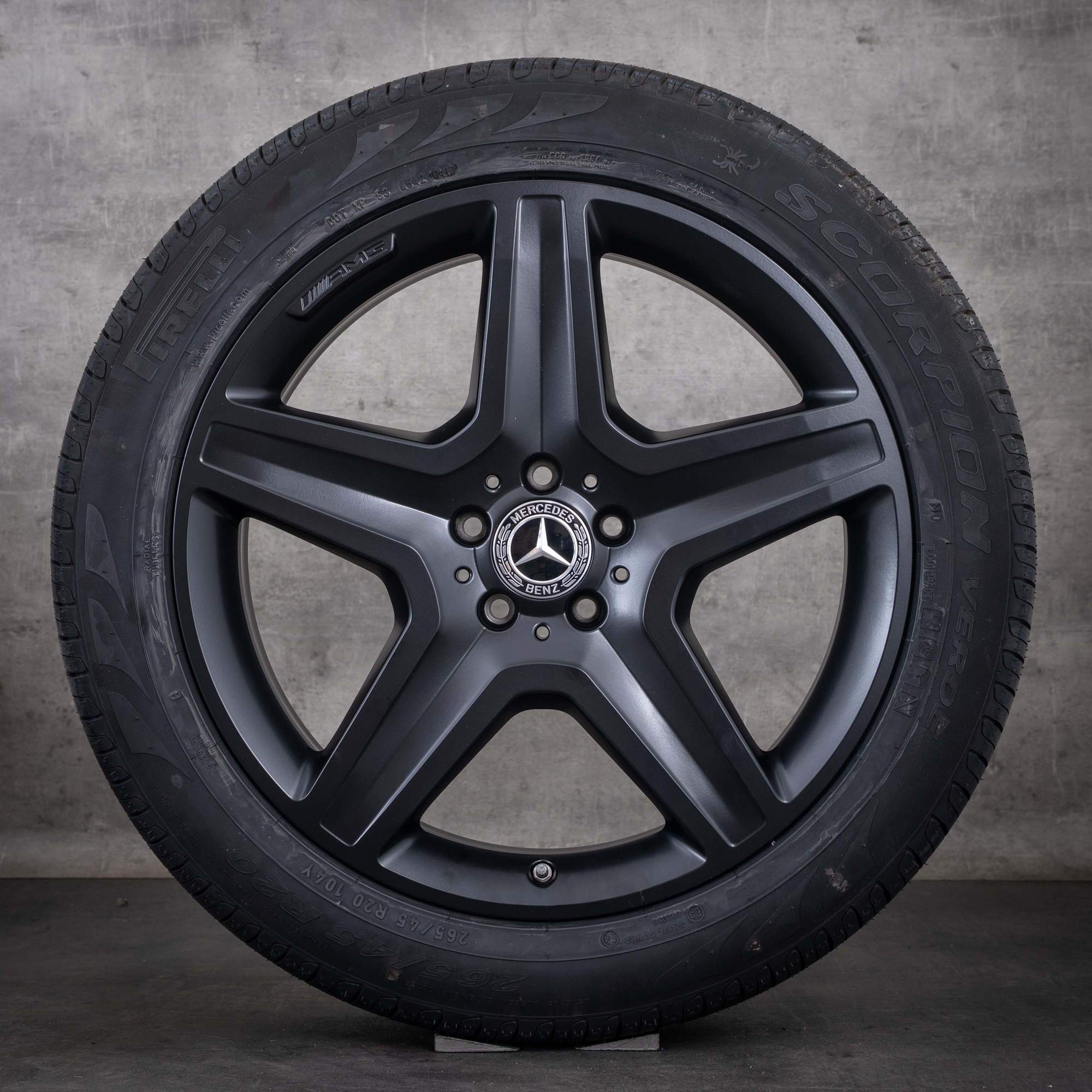 Original Mercedes Benz AMG M-Klasse ML Felgen 20 Zoll W166 Sommerräder A1664012002 schwarz matt