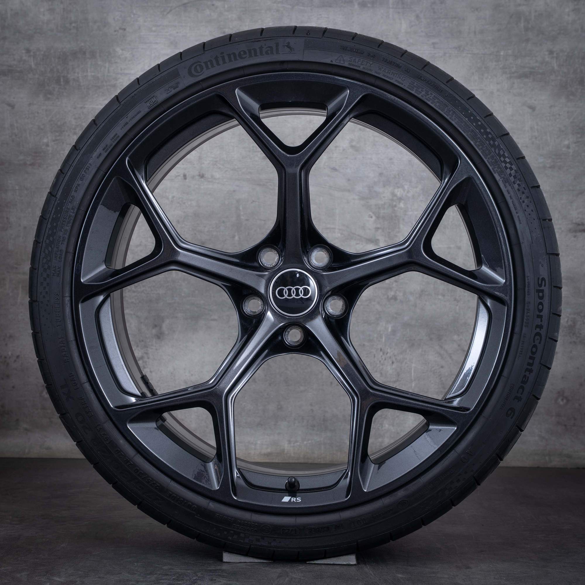 Jantes originais Audi RS4 RS5 jantes 20 polegadas B9 8W F5 verão 8W0601025GJ granito brilhante