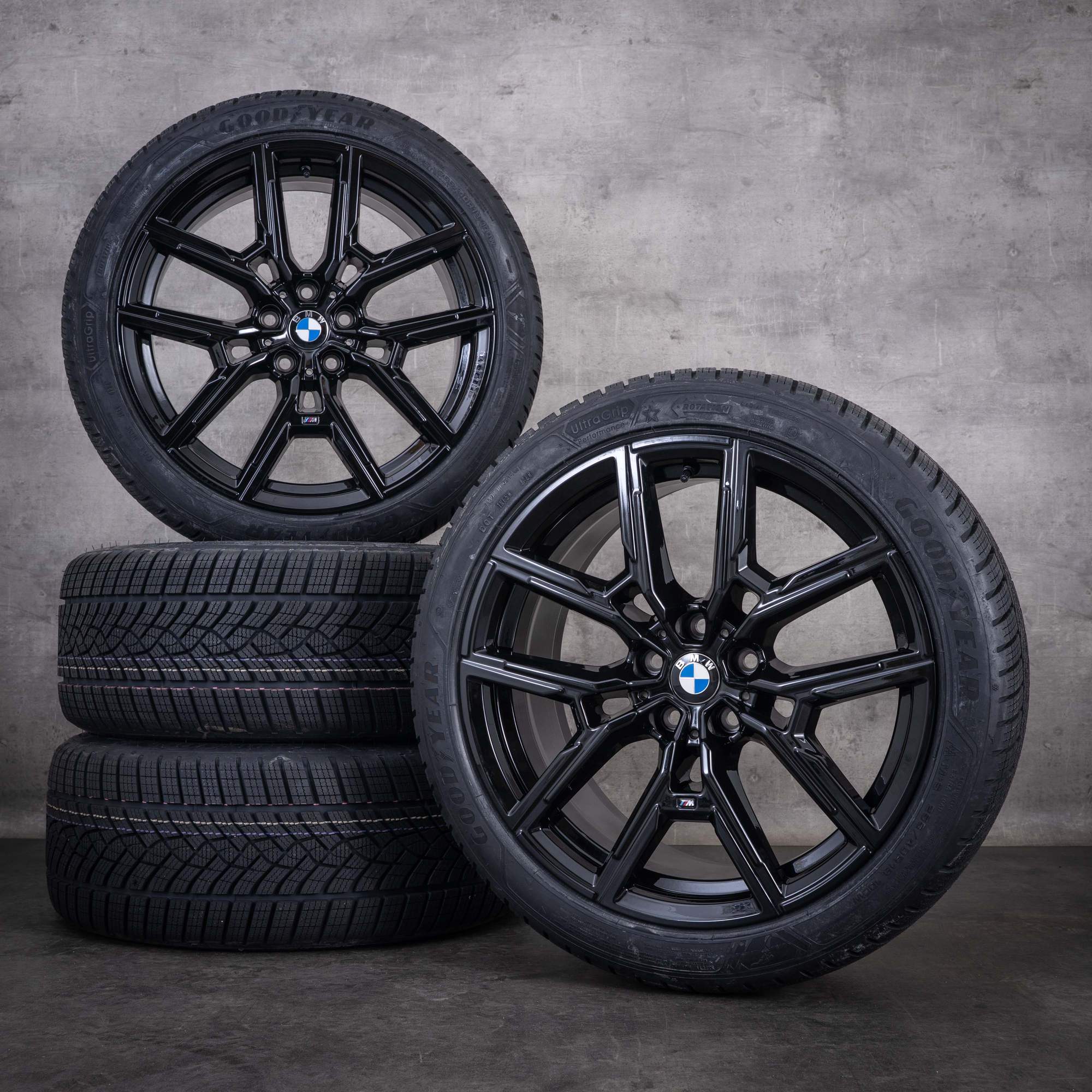 Oryginalne koła zimowe do BMW serii 4 i4 19 cali felgi G26 Gran Coupe stylizacja 859 M 8747304 8747305 czarny połysk