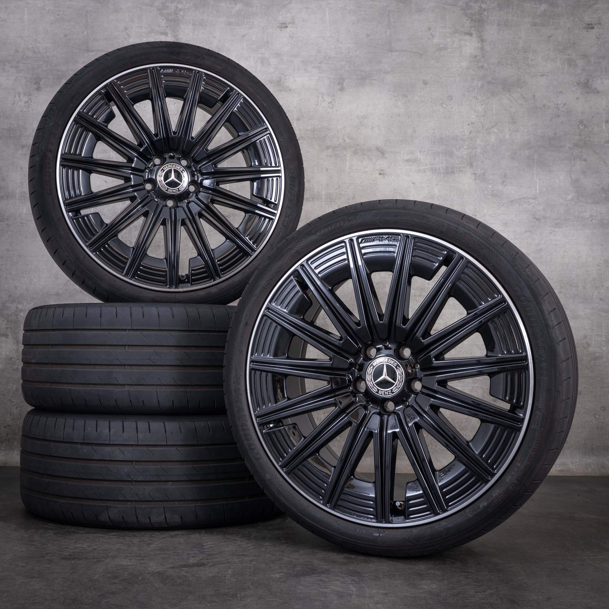 Originele Mercedes-Benz CLE AMG-velgen 20 inch A236 C236 zomerbanden A2364012300 A2364012400 zwart met diamond cut
