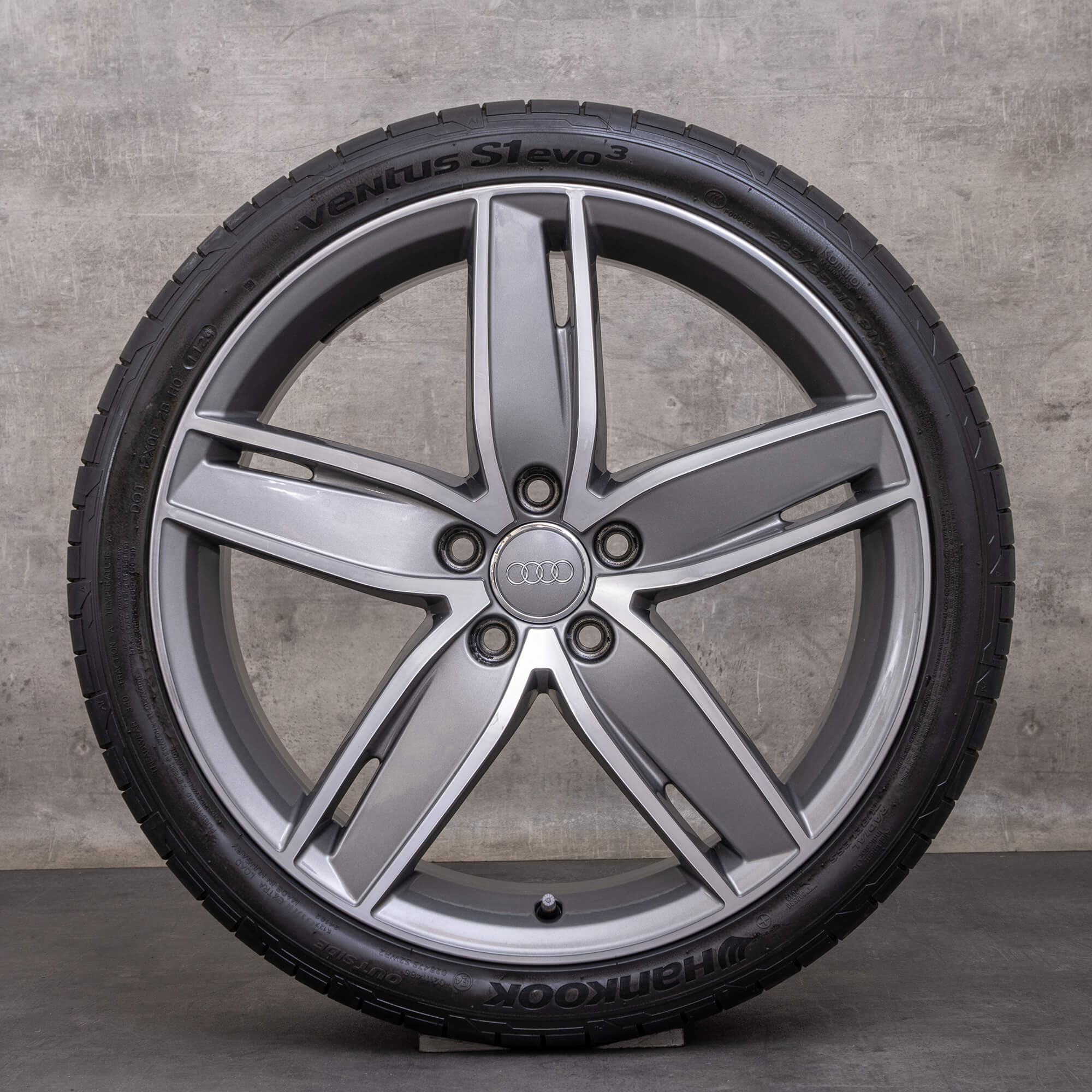Jantes Audi A3 S3 RS3 genuínas de verão 8V 8Y 19 polegadas 8V0601025AS antracite polido