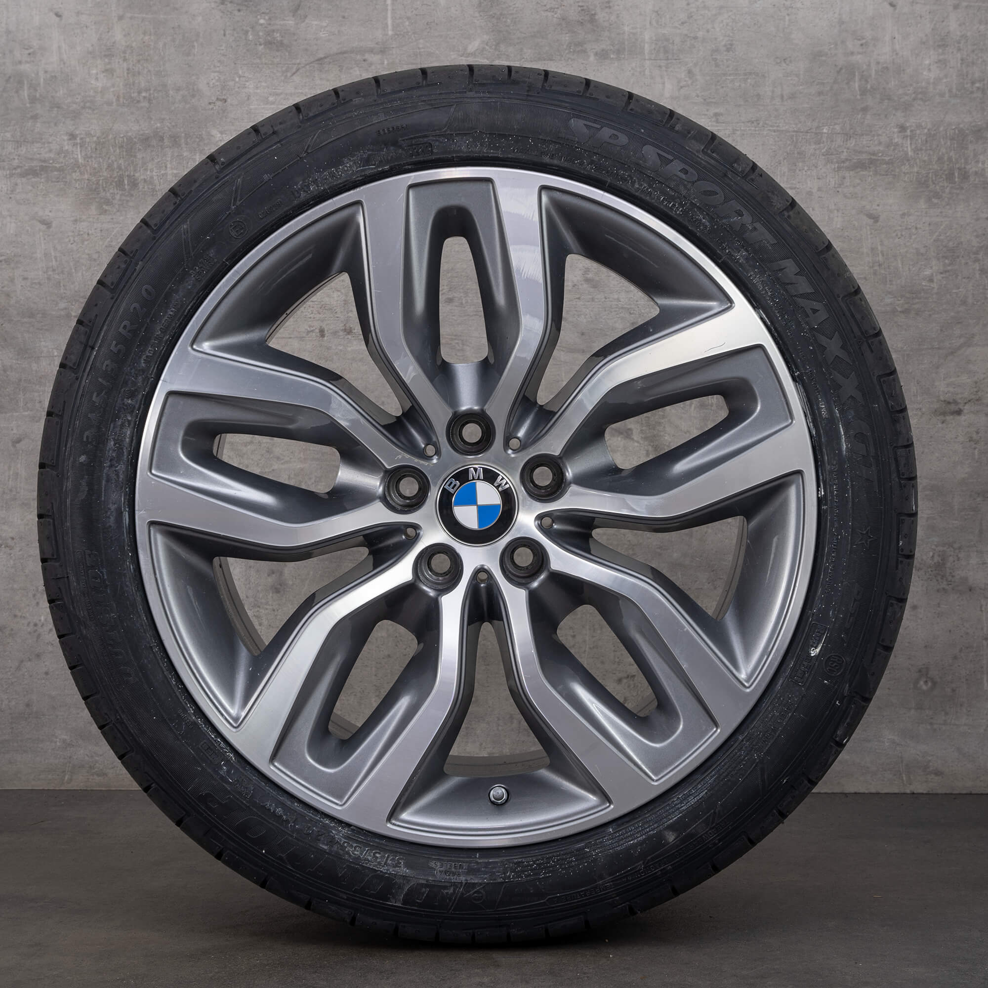 BMW X5 E70 F15 X6 F16 jante cauciucuri vara roti 20 inch 6788027 6788028