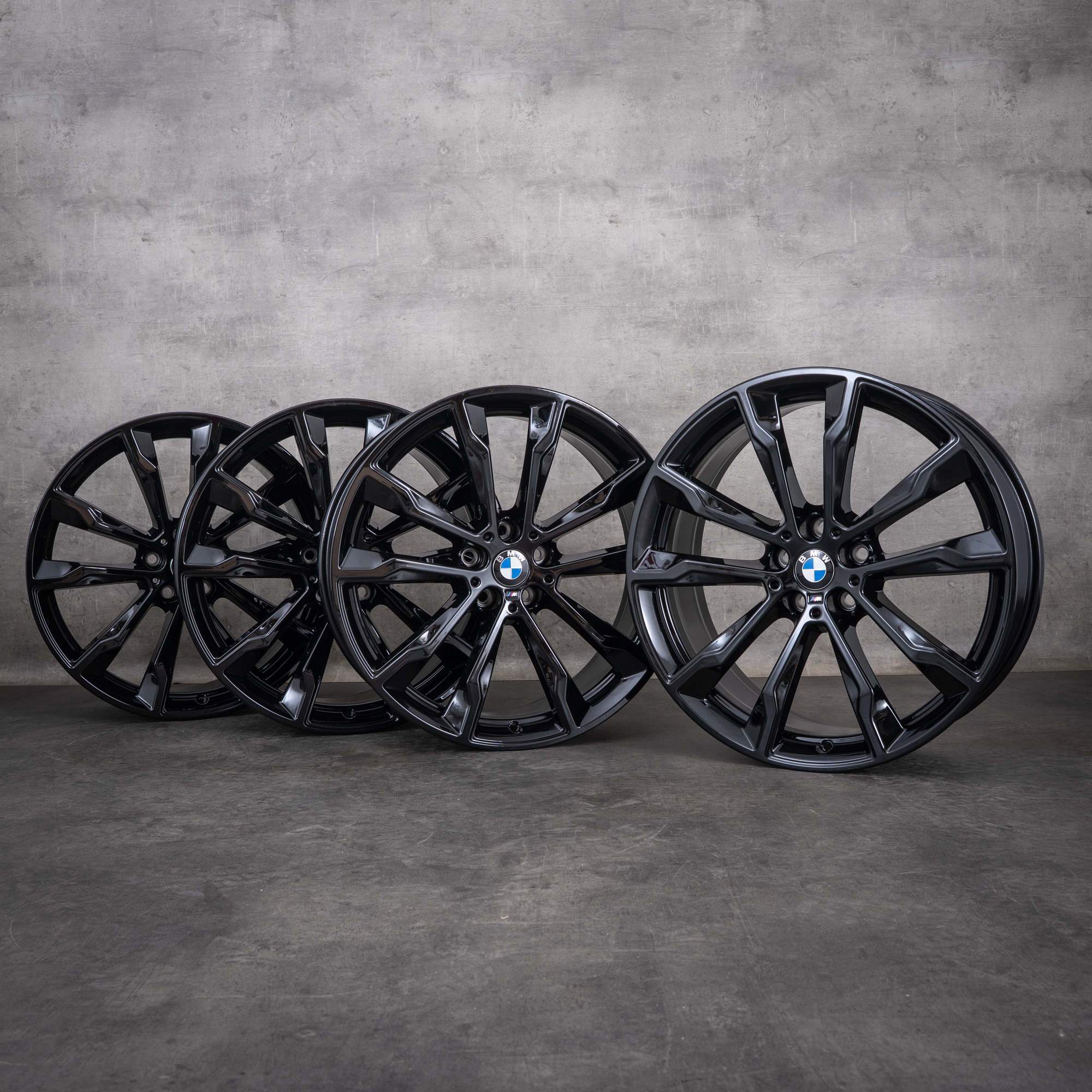 Oryginalne felgi BMW X3 X4 20 cali G01 G02 Styling 699 M 8010268 8010269 czarne błyszczące