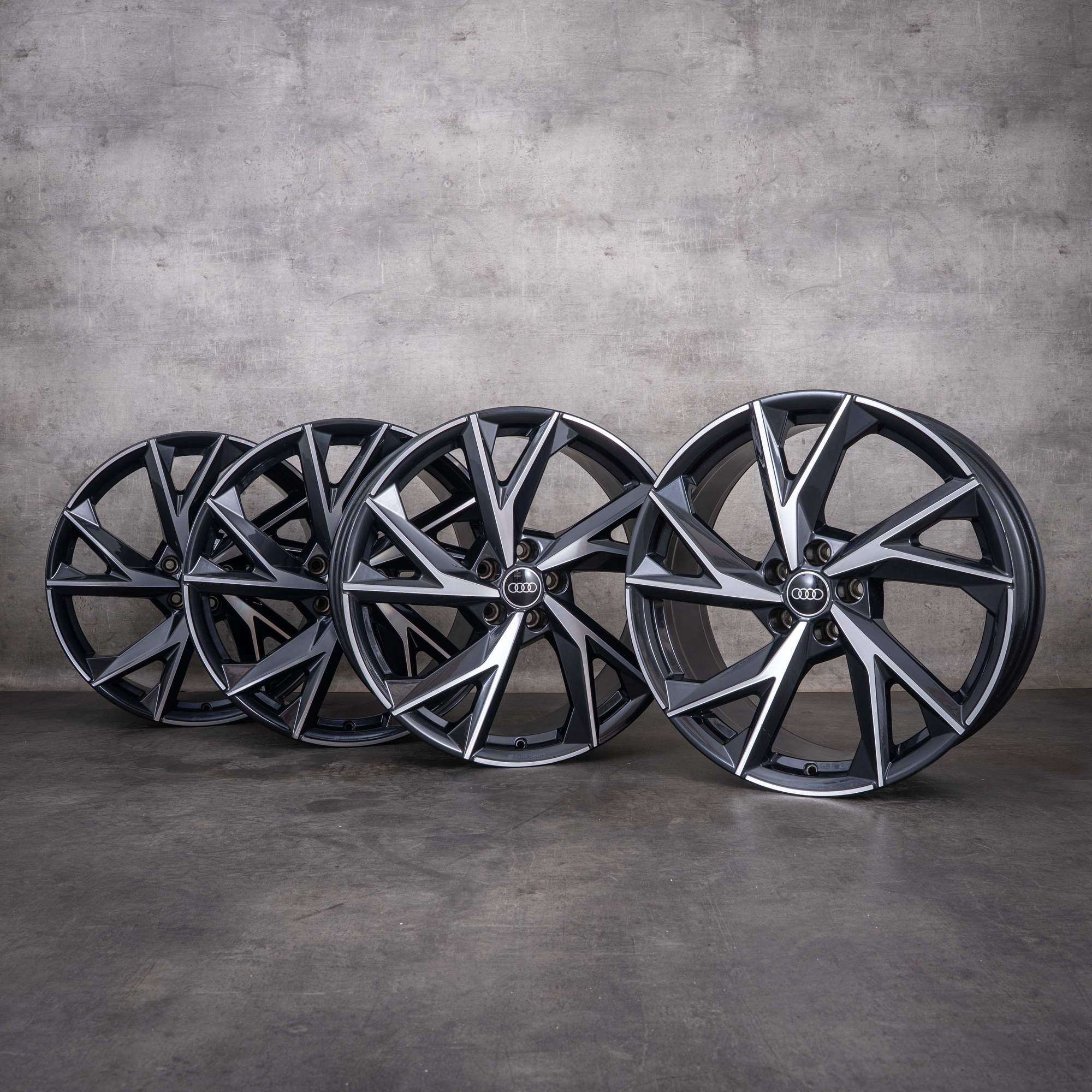 Alkuperäiset Audi R8 -vanteet 20 tuumaa 4S-alumiinivanteet 4S0601025CA 4S0601025CC graniitti diamond cut