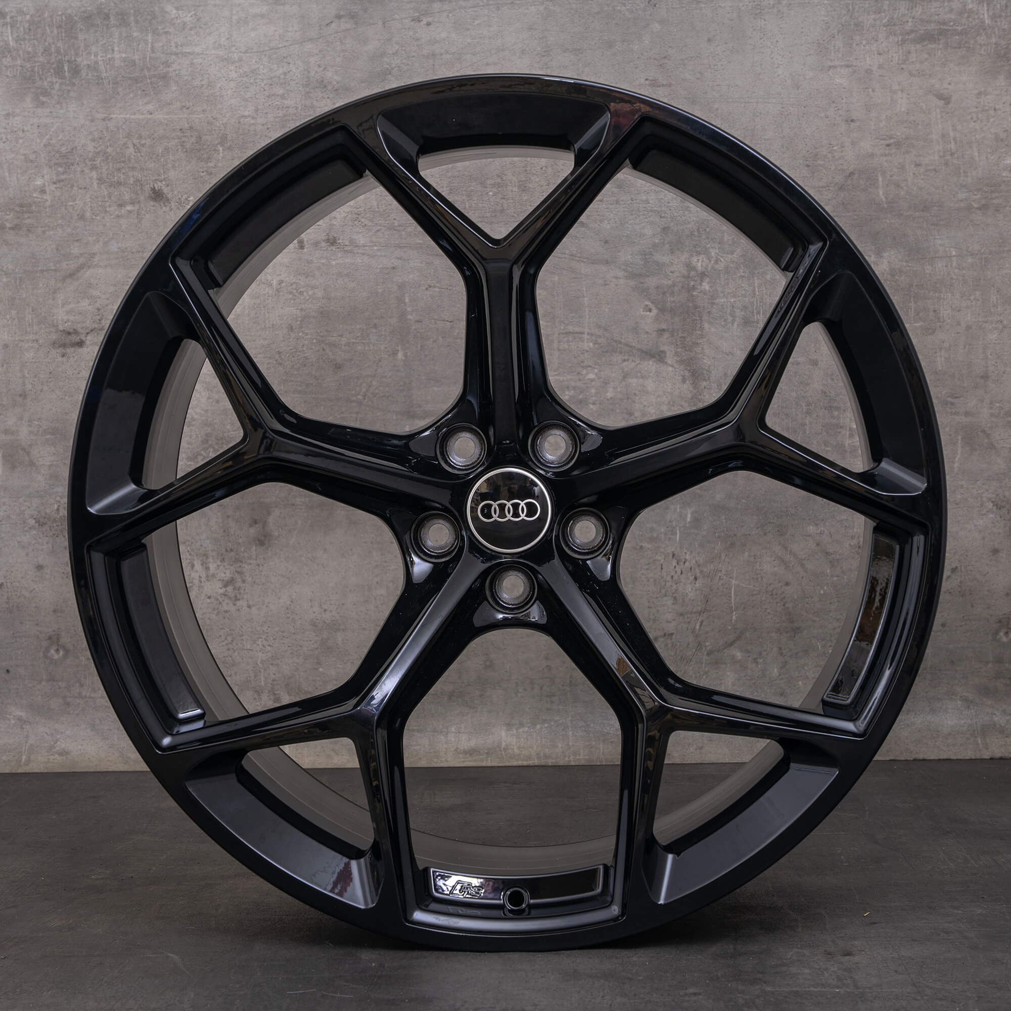 OEM Audi RS6 RS7 Rims 22 inch 4K C8 4K0601025BM Performance honeycomb design black gloss NEW