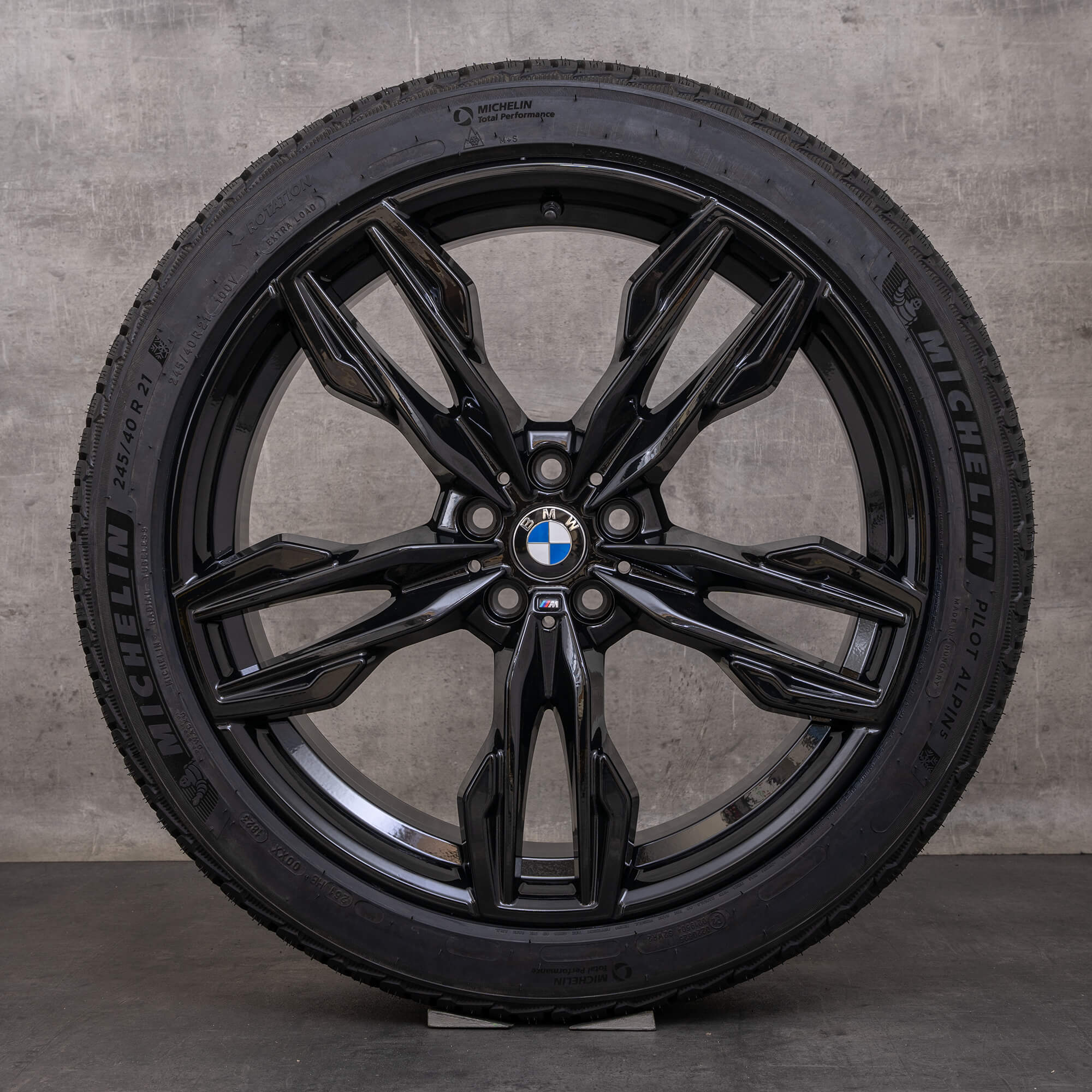 OEM BMW X3 X4 Rims 21 inch G01 G02 Summer wheels Styling 718 M 7916272 7916273 black glossy