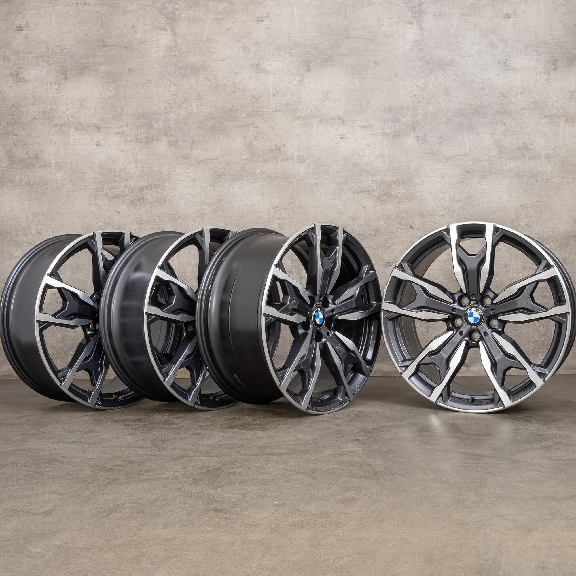 Originale BMW X3 X4 cerchi 20 pollici G01 G02 Styling 787 M 8073791 8073792 orbita grigio lucido trasformato NUOVO
