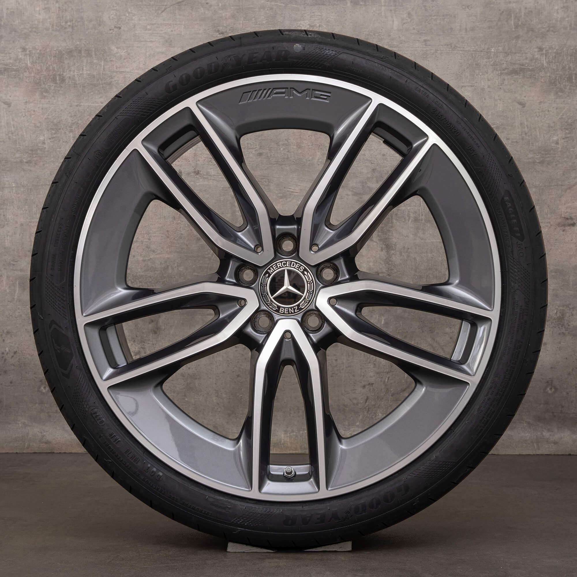 Orijinal AMG Mercedes E-Serisi E43 E53 jantlar 20 inç W213 S213 A238 C238 yaz lastikleri A2134014900 A2134015000 himalaya gri parlak döndü YENİ